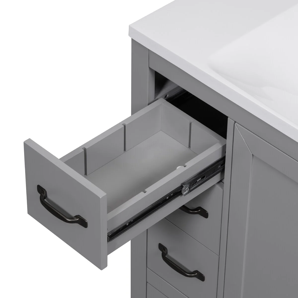 Bathroom Vanity Cabinet with Multi-Functional Drawer and Adjustable Shelf