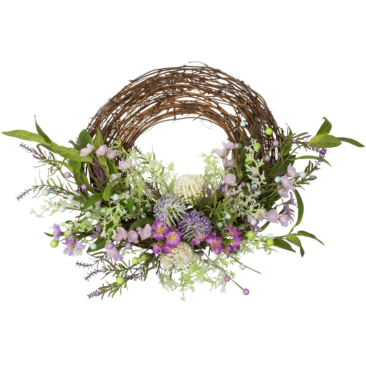 Wildflower and Berry Half Spring Wreath - 24