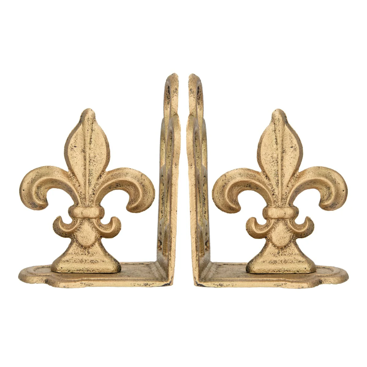 Decorative Fleur de Lis Bookends, Set of 2