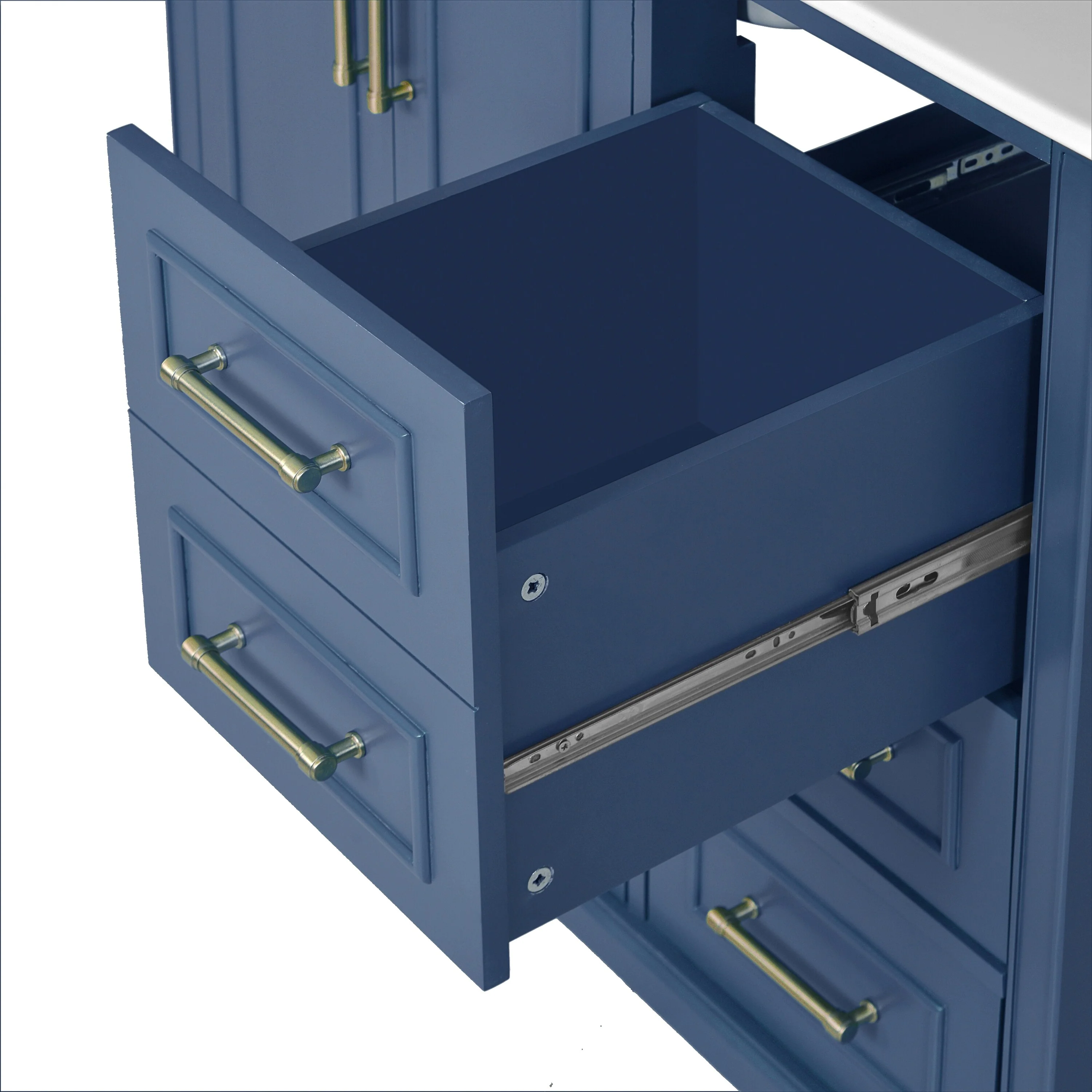 Bathroom Vanity with Resin Sink, Bathroom Vanity Set with 4 Drawers, Bathroom Storage Cabinet with 2 Soft Close Doors
