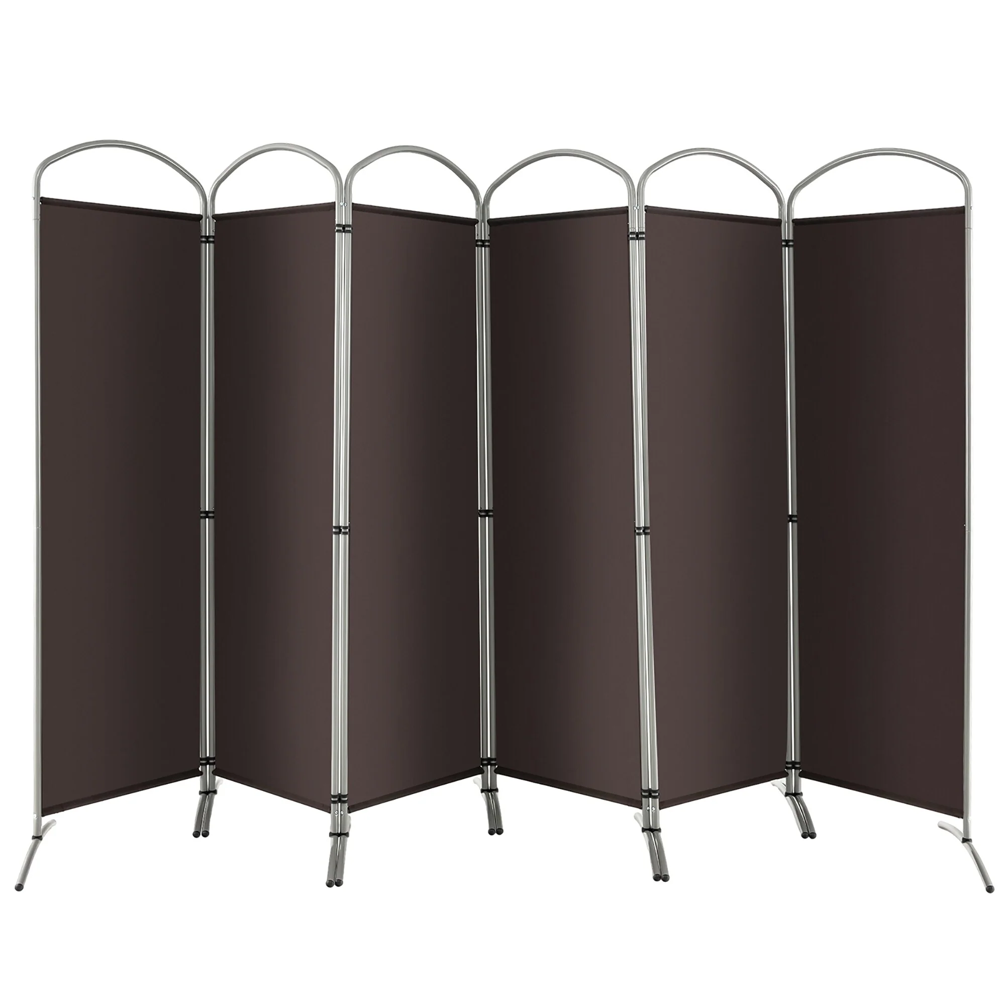 Costway 6 Panels Folding Privacy Screen 6 Ft Tall Fabric Privacy