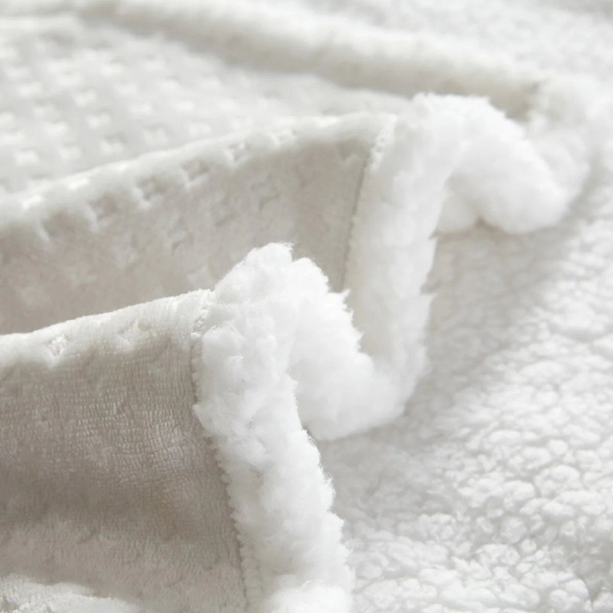 Well Being Antimicrobial Super Soft Waffle Plush Blanket