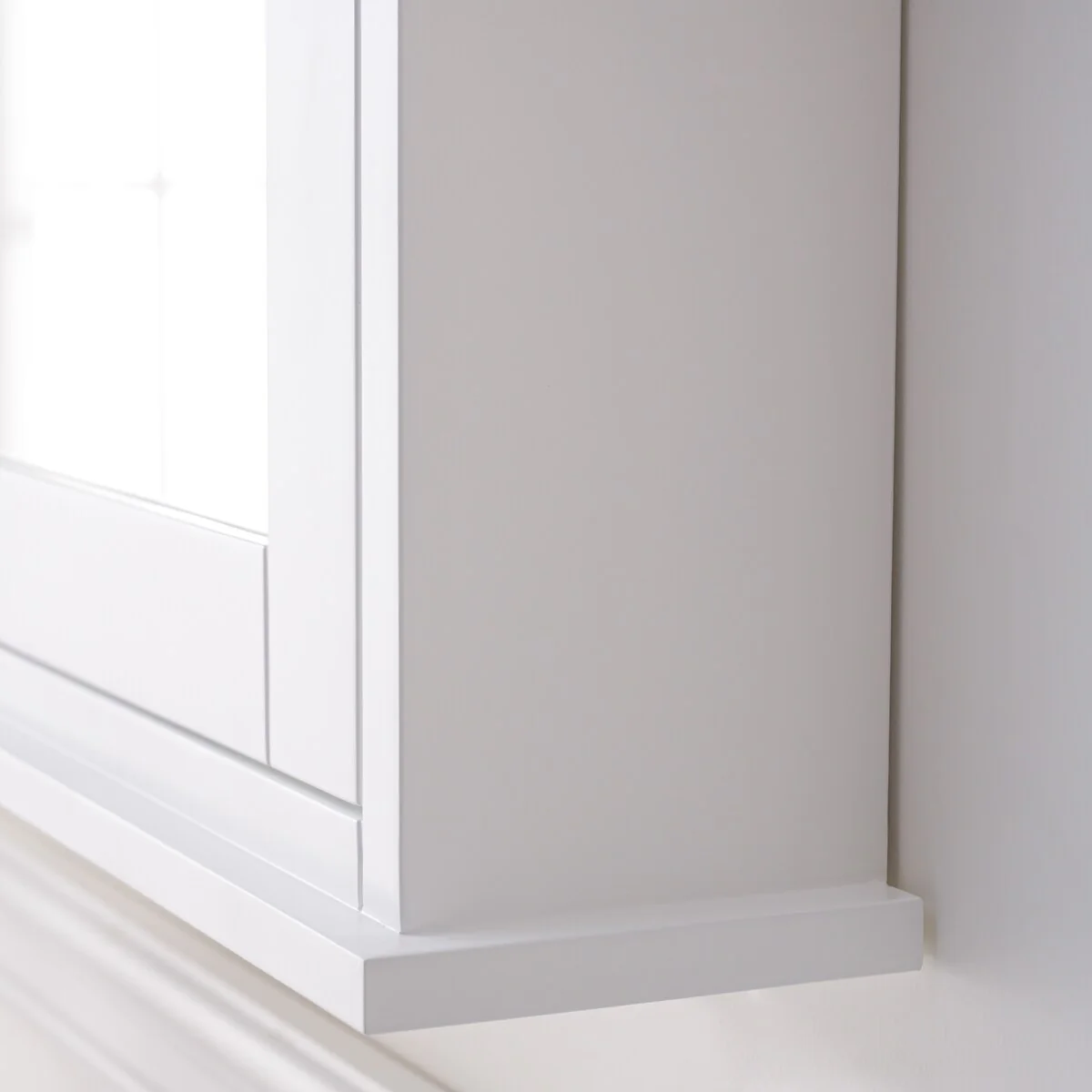 30''H Surface Mount Solid Wood Framed Medicine Cabinet With Mirror And Wooden Shelves