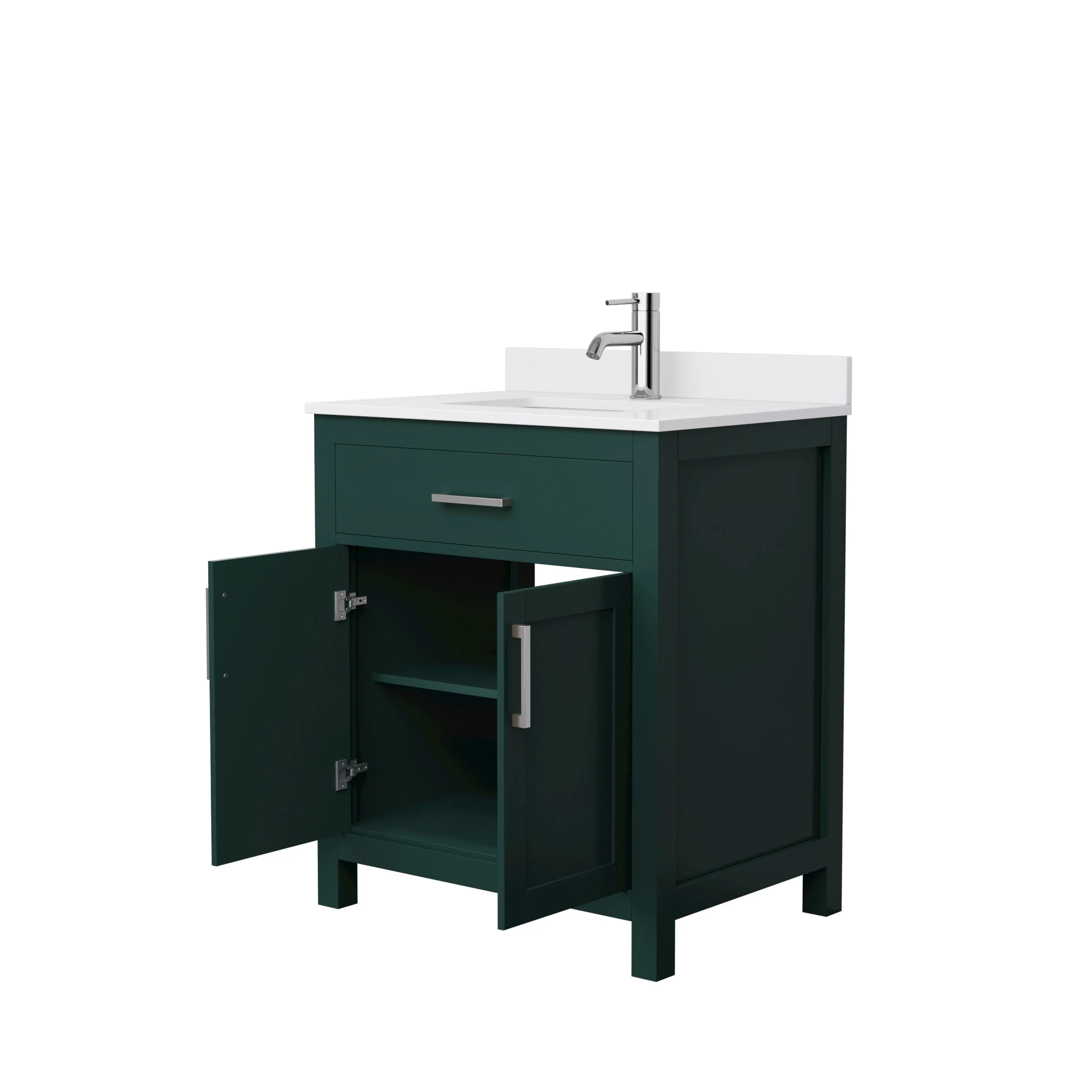 Beckett 30 Inch Single Vanity, Cultured Marble Top