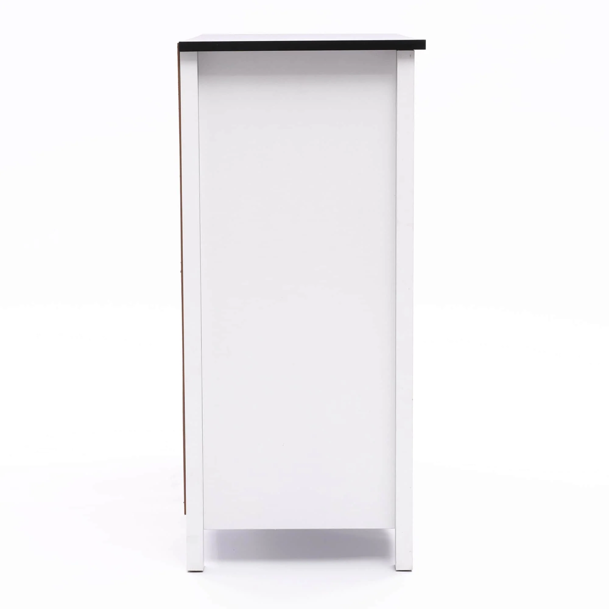 White MDF Wood 2-Door Bathroom Storage Cabinet with an Adjustable Shelf - 32.3