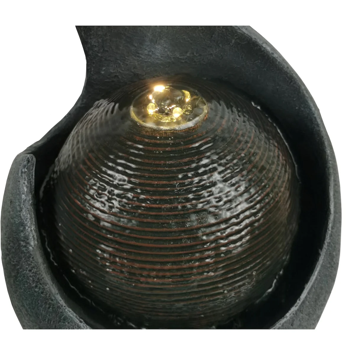 Indoor Zen Ball Tabletop Fountain with LED Light