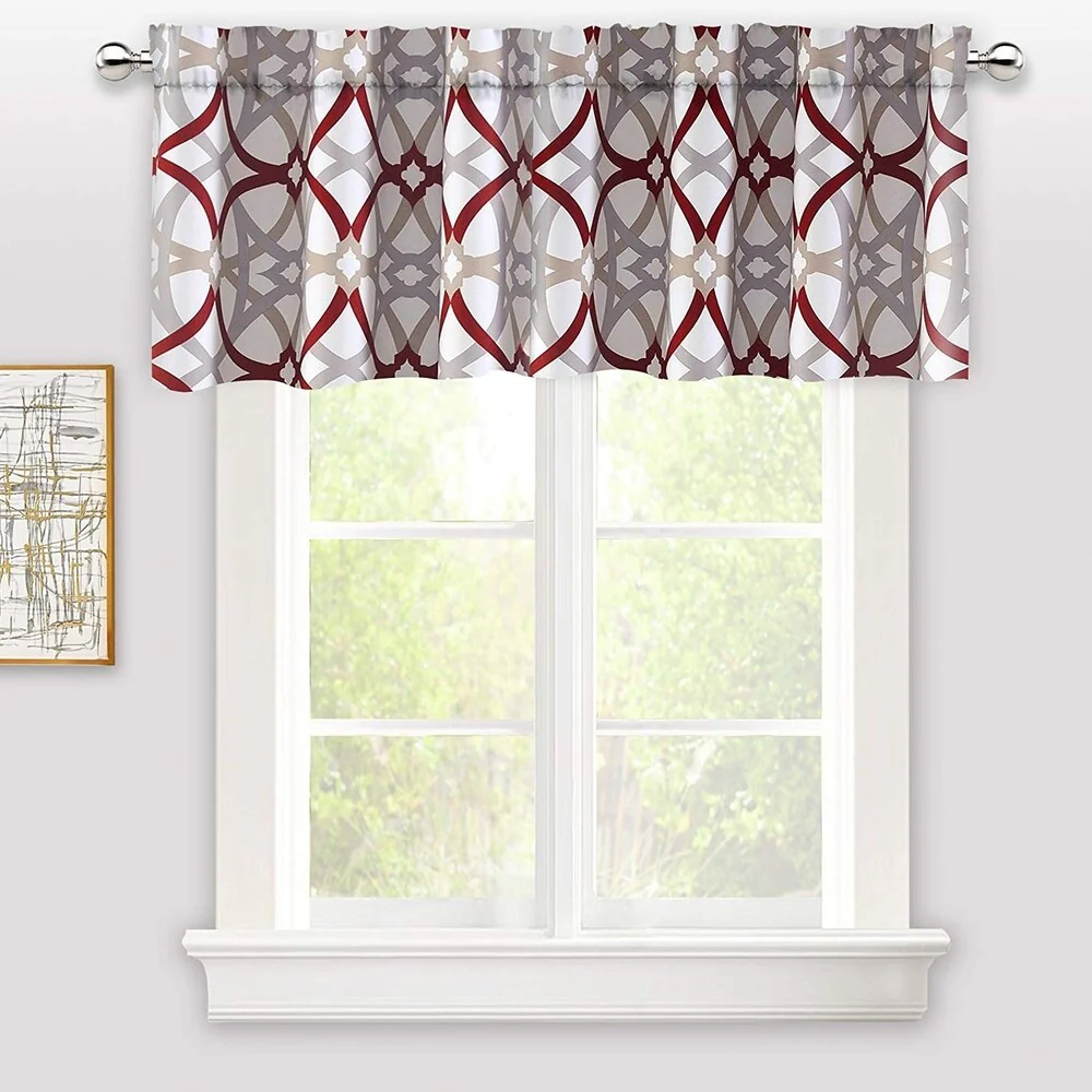 Jarvenpaa Geo Trellis Pattern Window Valance - 52 x 18
