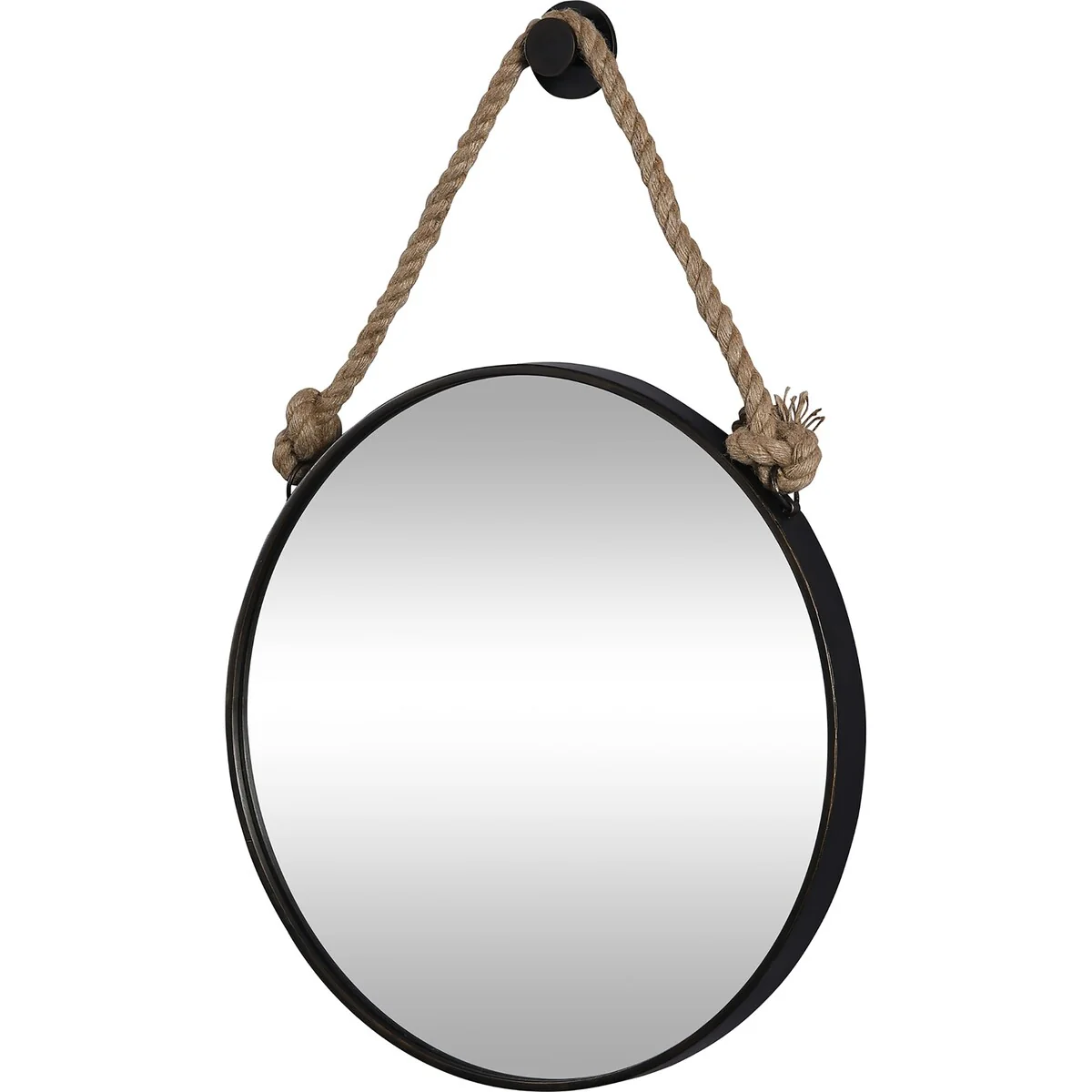 FirsTime & Co. Dockline Round Mirror, American Crafted, Oil Rubbed Bronze, Mirror, 22 x 2 x 33.5 in