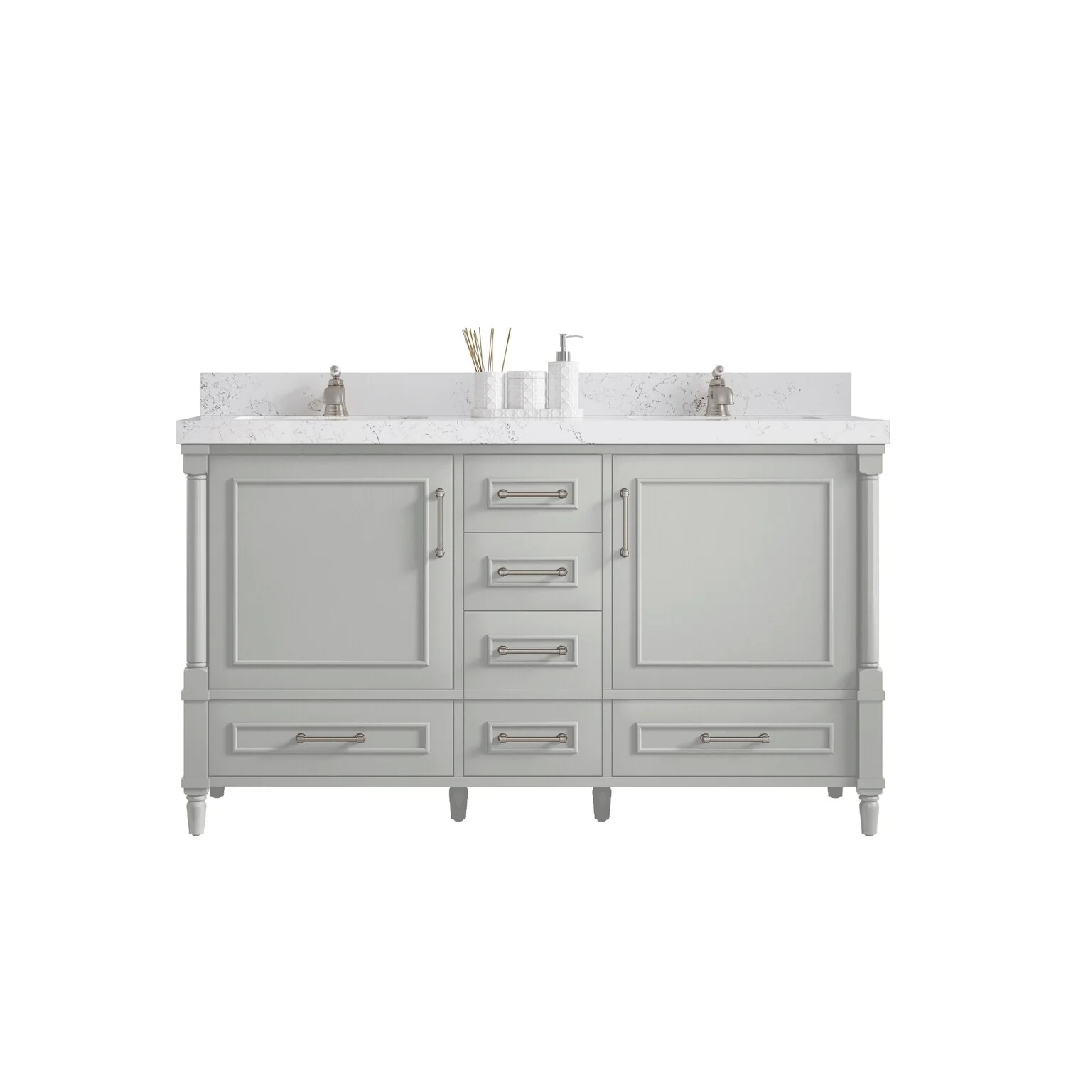 Willow Collections 60 in. W x 22 in. D Aberdeen Double Sink Bathroom Vanity with Countertop