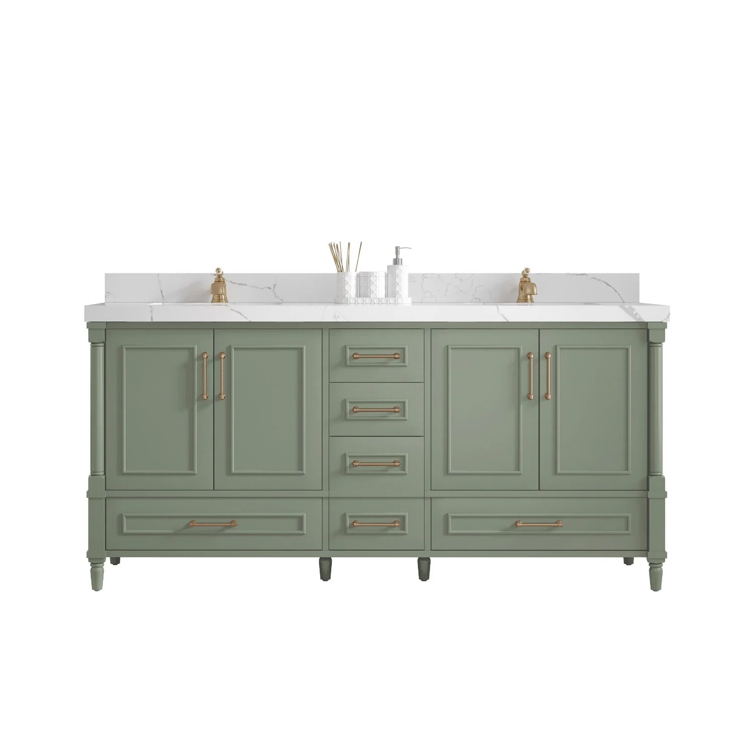 Willow Collections 72 in. W x 22 in. D Aberdeen Double Sink Bathroom Vanity with Countertops