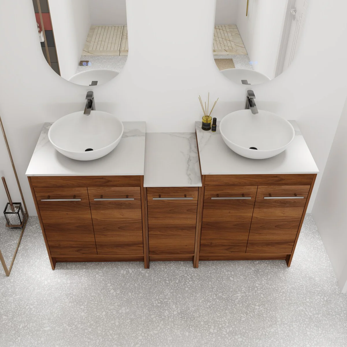 Bathroom Vanity With Sink In 24/36/48/60 Inch, Freestanding Bathroom Vanity With Soft Close Door