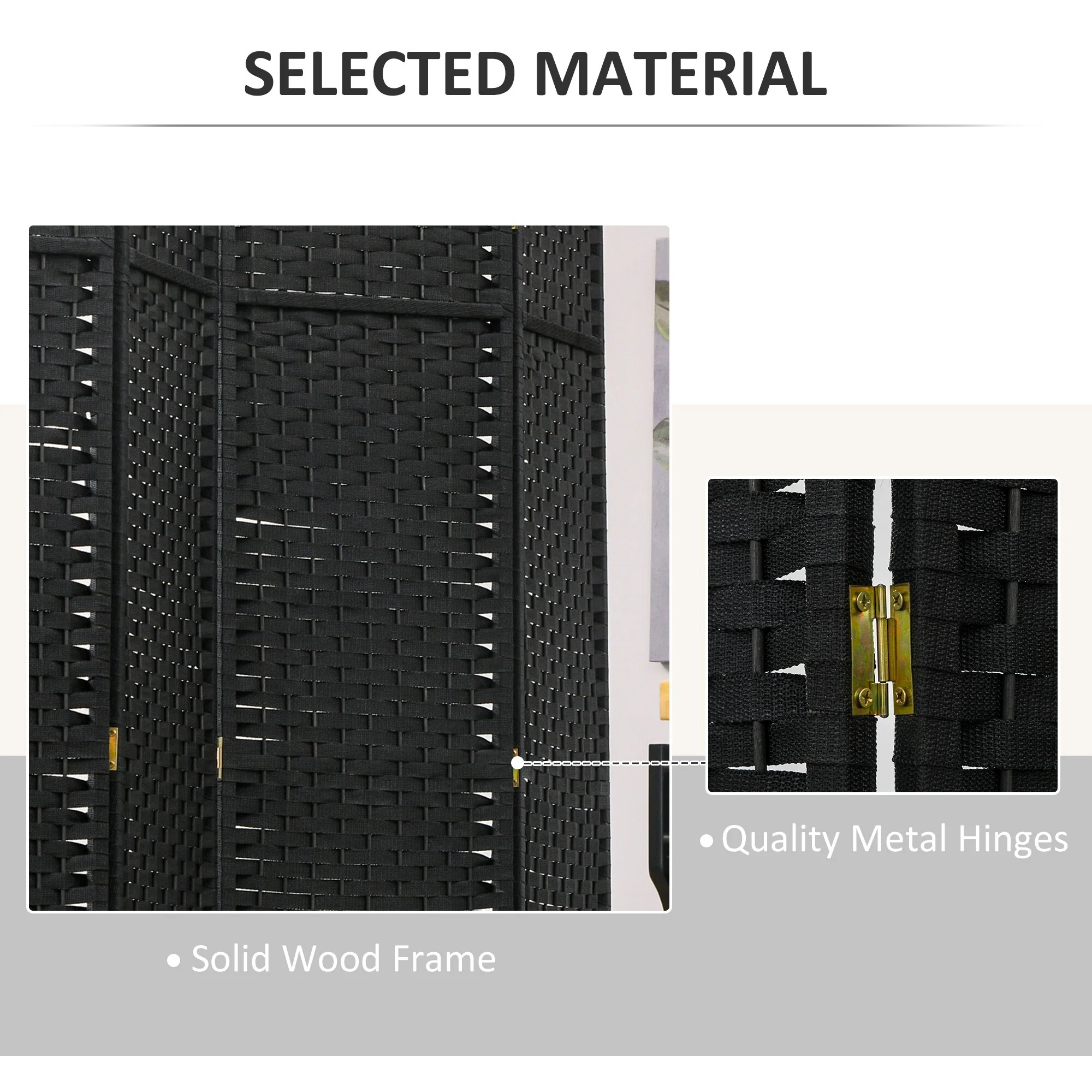 HOMCOM Room Divider, 8 Panel Folding Privacy Screen, 5.6' Tall Freestanding Wall Partition