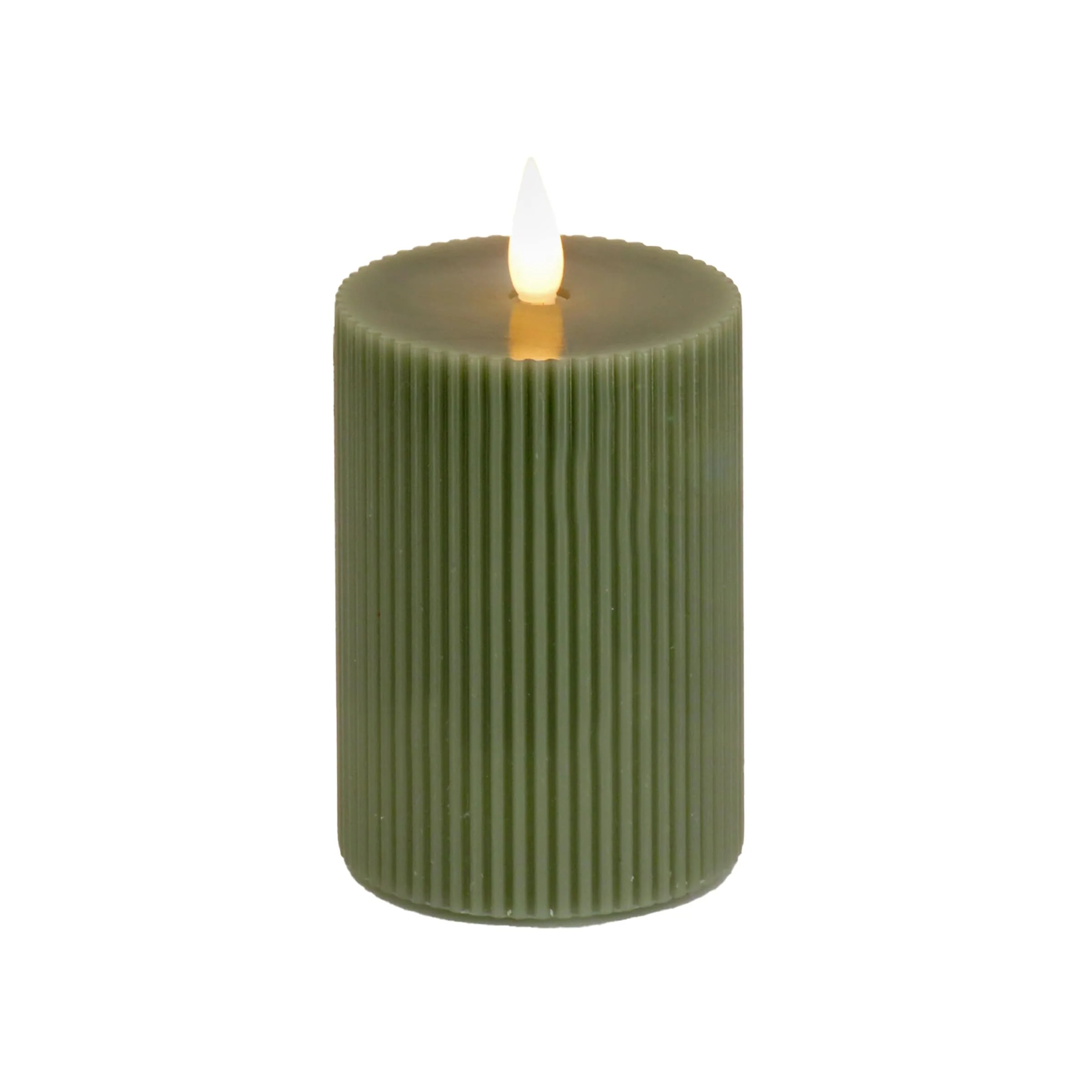 HGTV Home Collection Georgetown 8 in Real Motion Flameless Candle With Remote, Green LED - 8 in