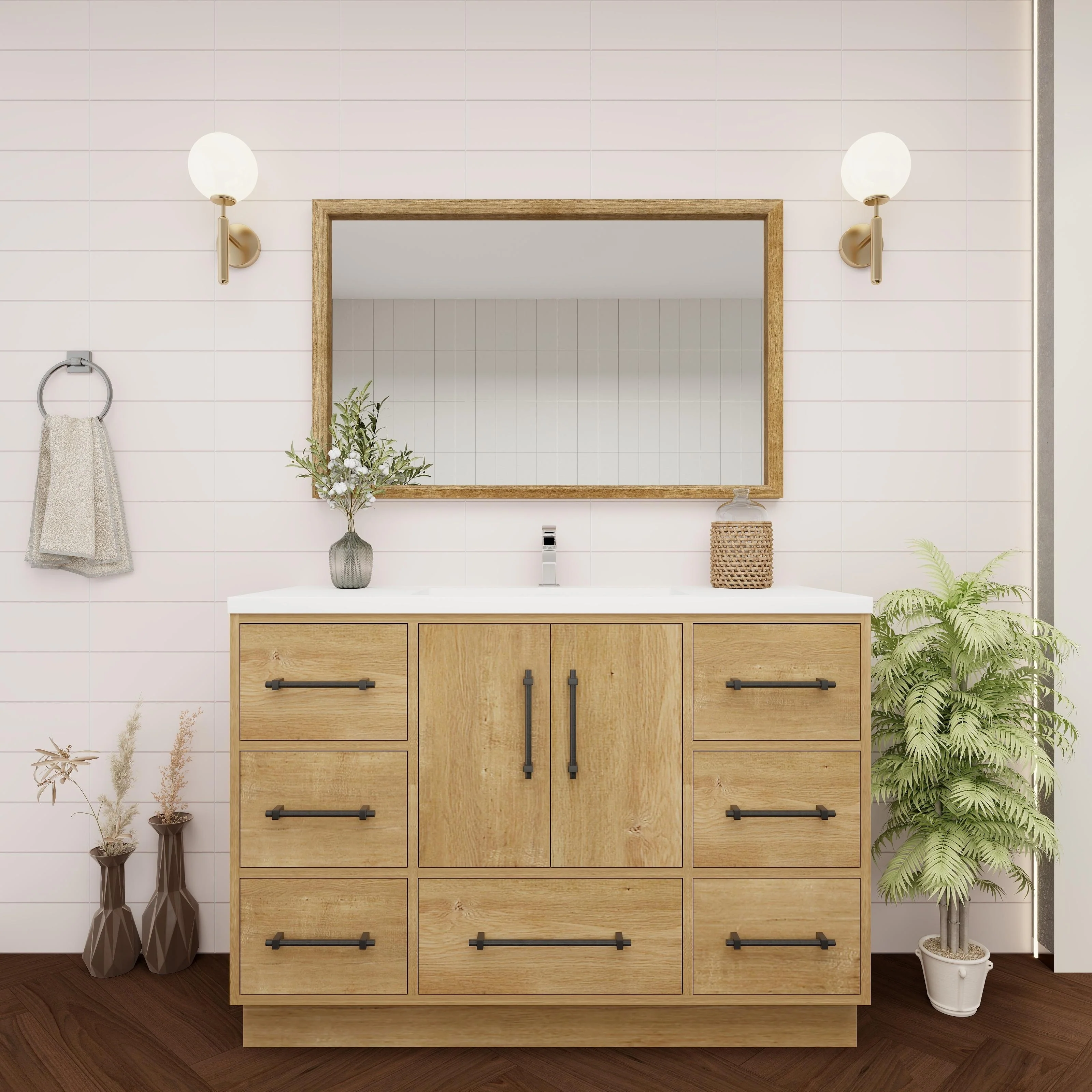 Victoria 48'' Freestanding Vanity with Reinforced Acrylic Sink - 47.5