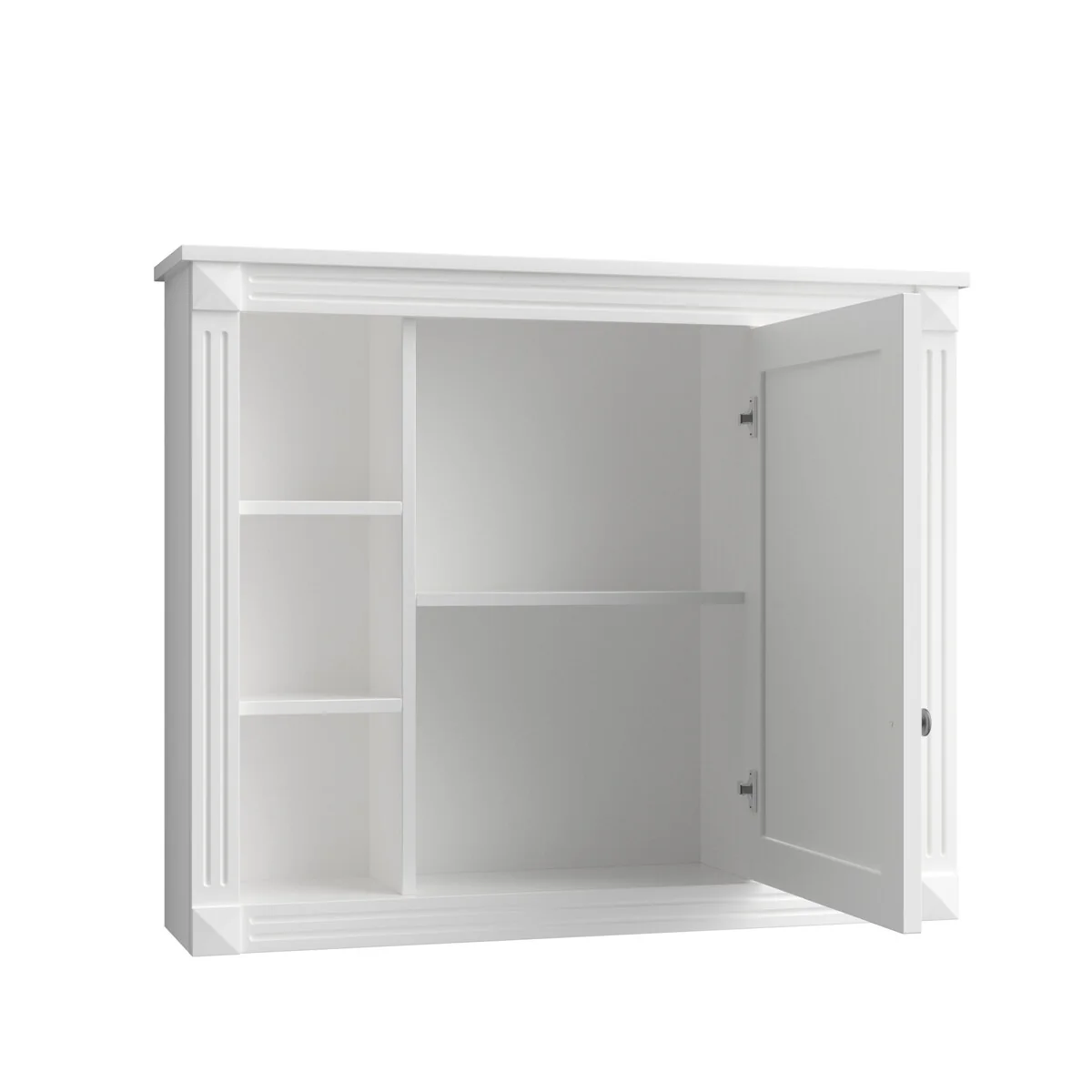 Wall Mounted Bathroom Storage Cabinet,Wall Cabinet with Mirror,Mirror Cabinet with 6 Open Shelves(Not Include Bathroom Vanity )