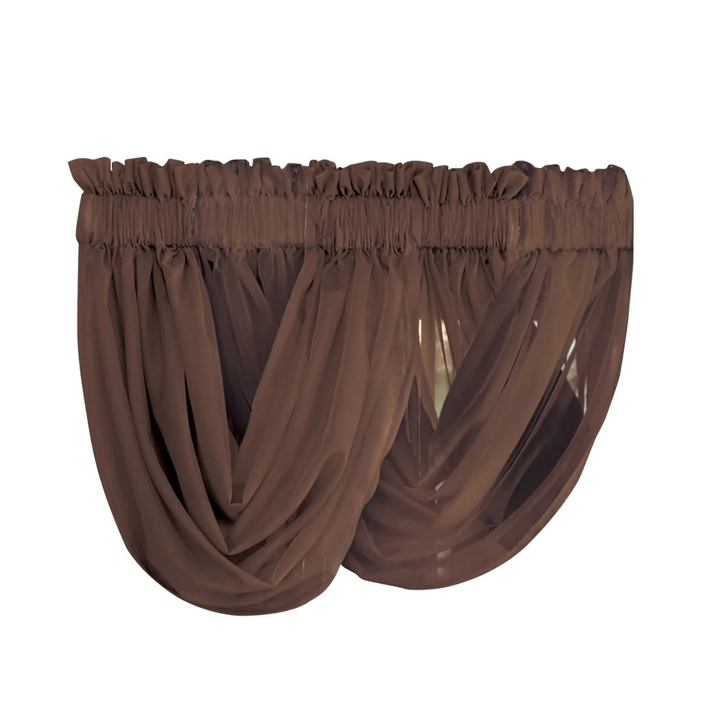 Sheer Scoop Valance Curtains - 2 pc - 55