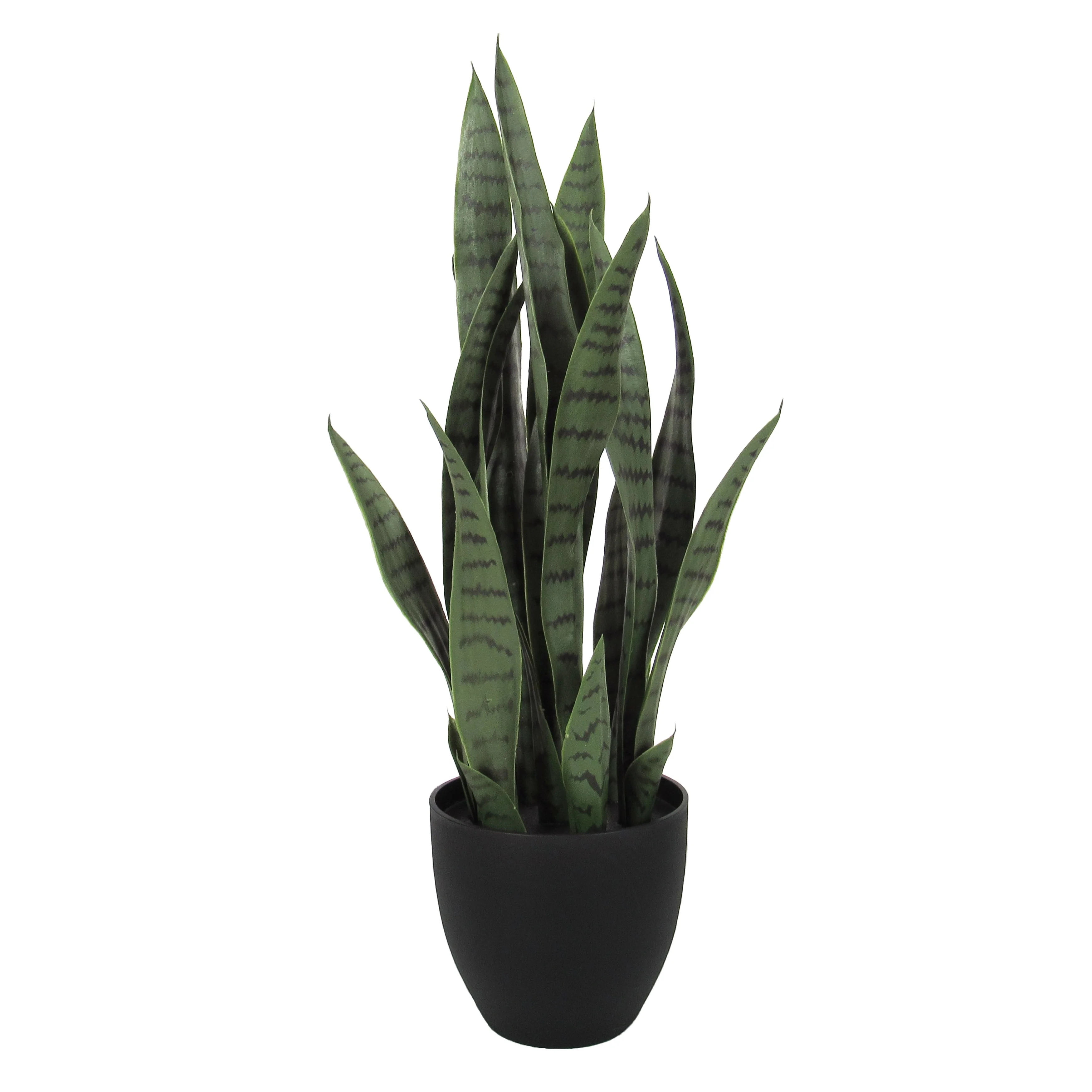 Artificial Sansevieria Snake Plant in Black Pot