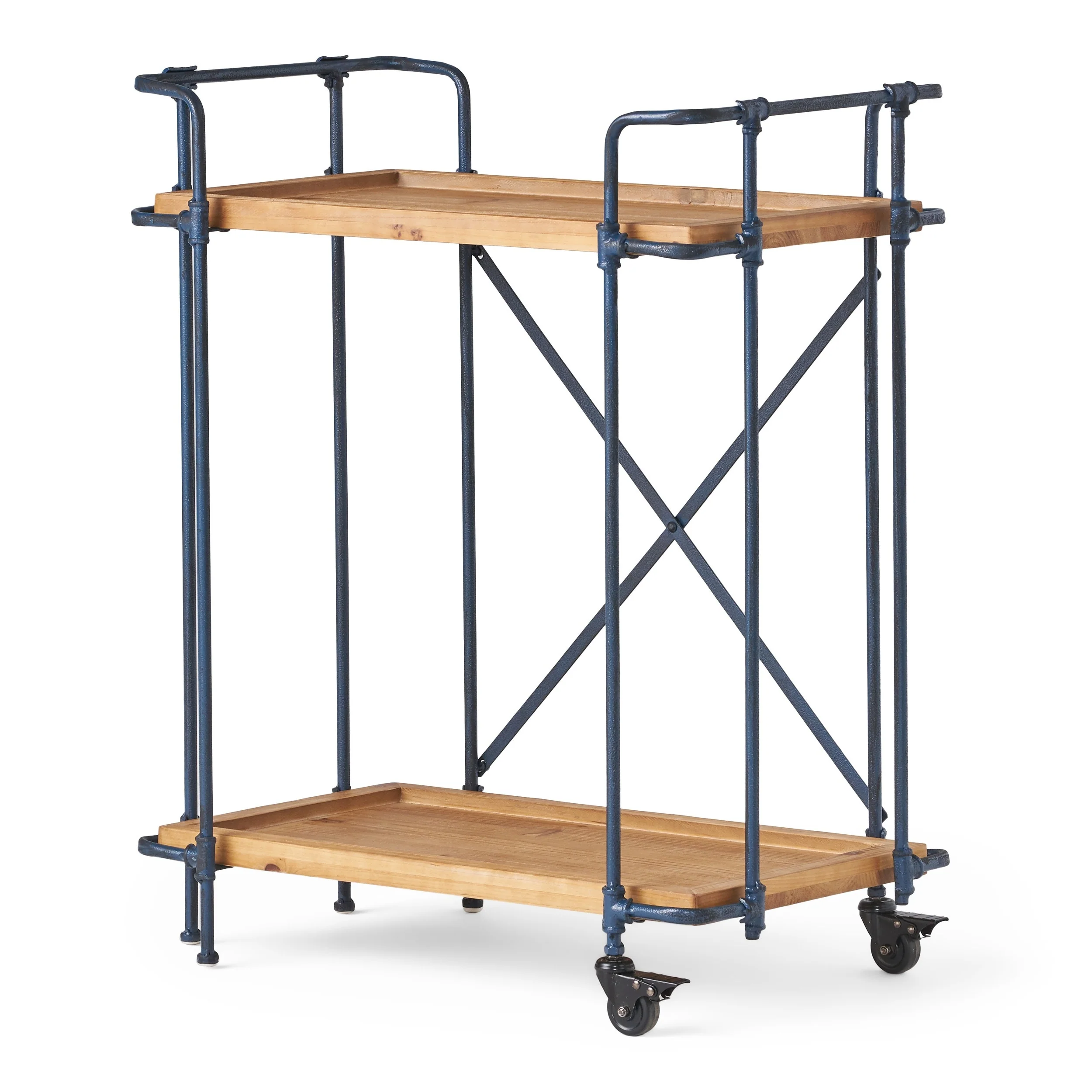 Eden Outdoor Industrial Firwood and Iron Bar Cart by Christopher Knight Home - 28.00