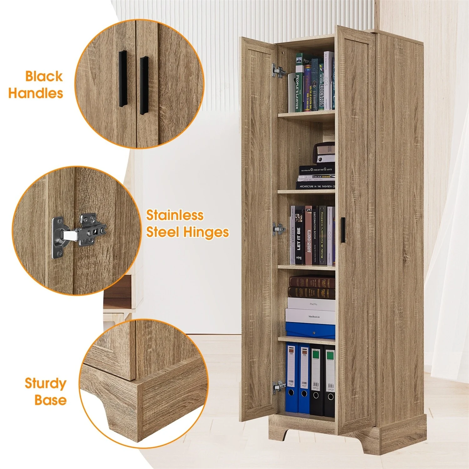 Merax Storage Cabinet with Two Doors for Bathroom, Office