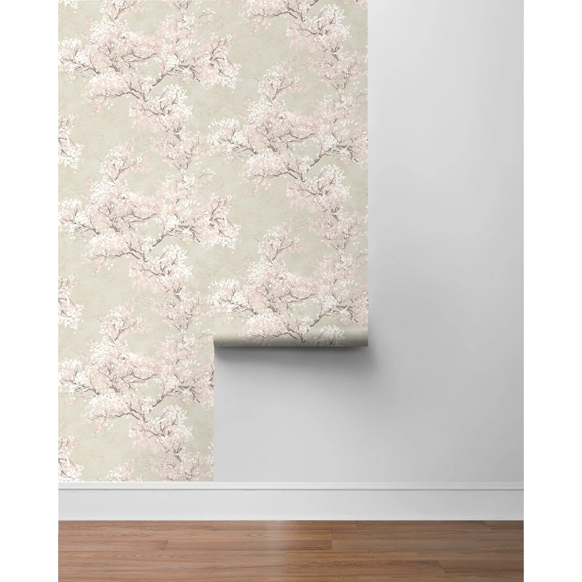 NextWall Cherry Blossom Grove and Stick Wallpaper