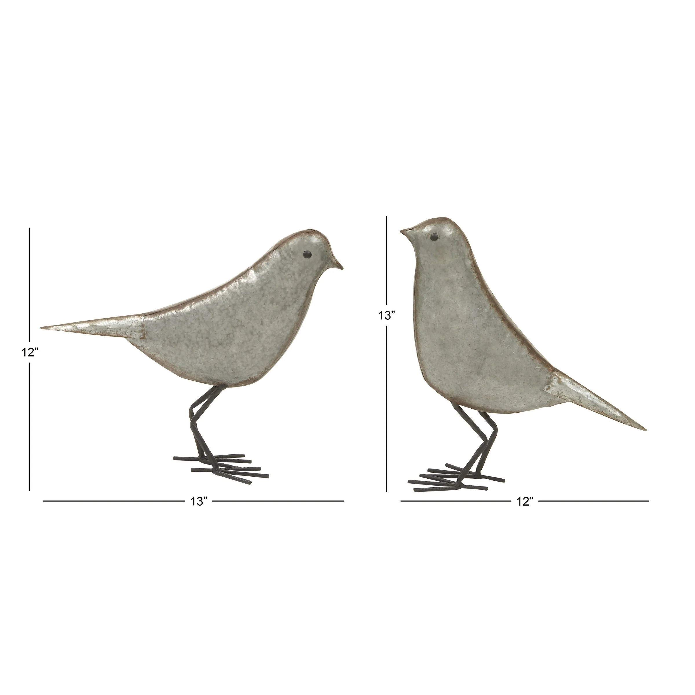 The Gray Barn Jartop Metal Bird (Set of 2)