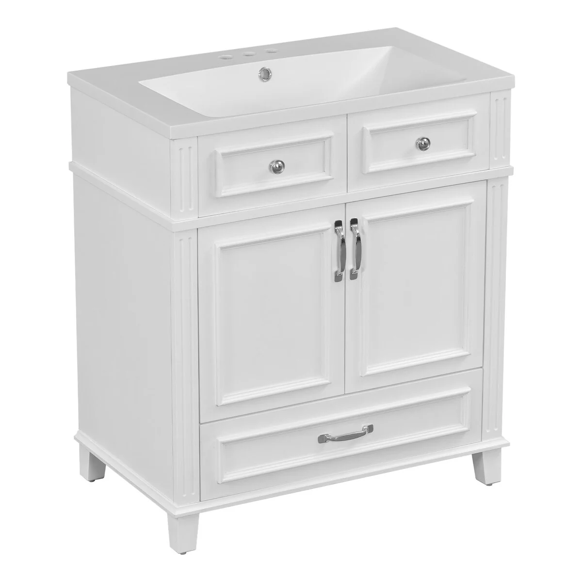 30'' Solid Wood Bathroom Vanity with sink