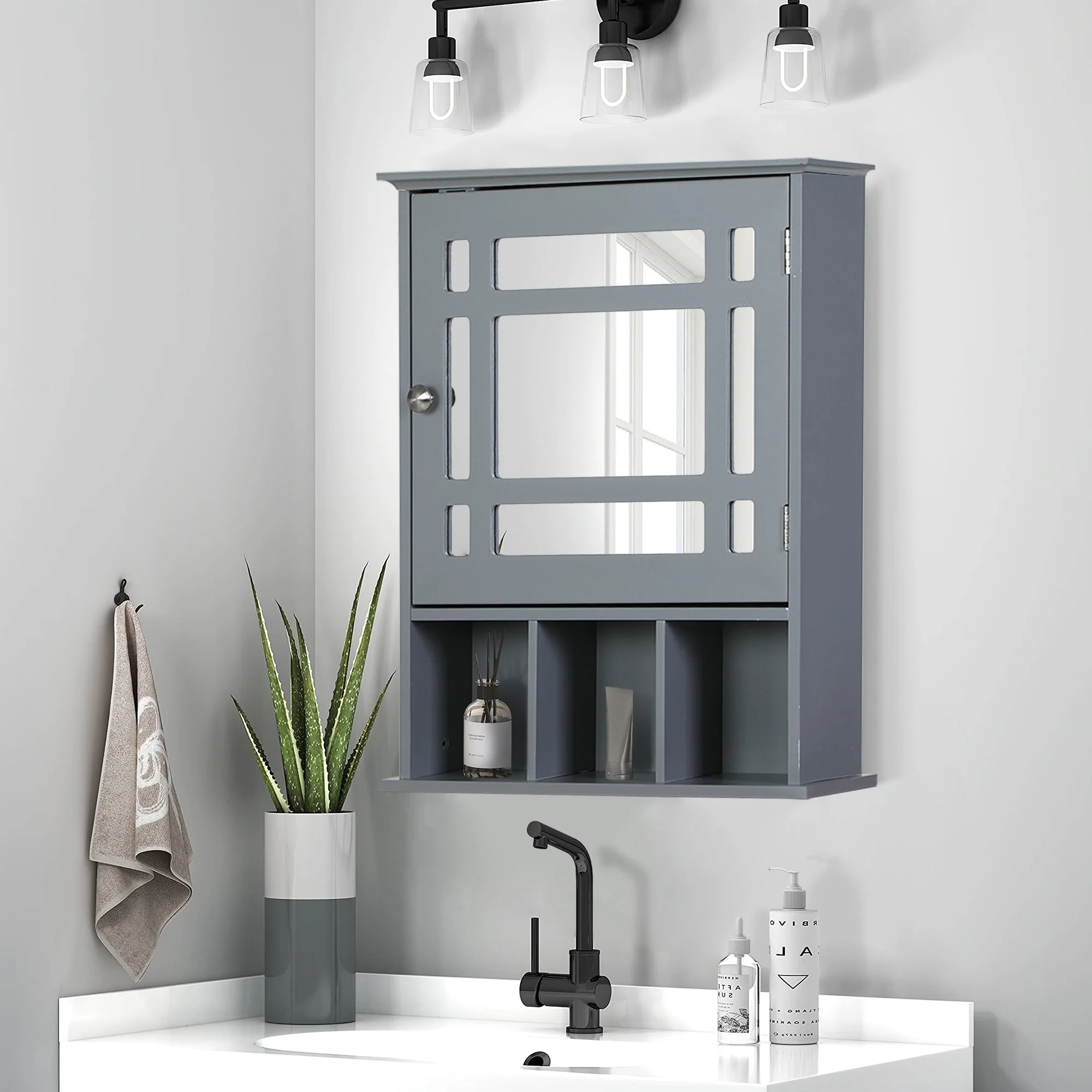 Wall Mounted Bathroom Cabinet with Mirror