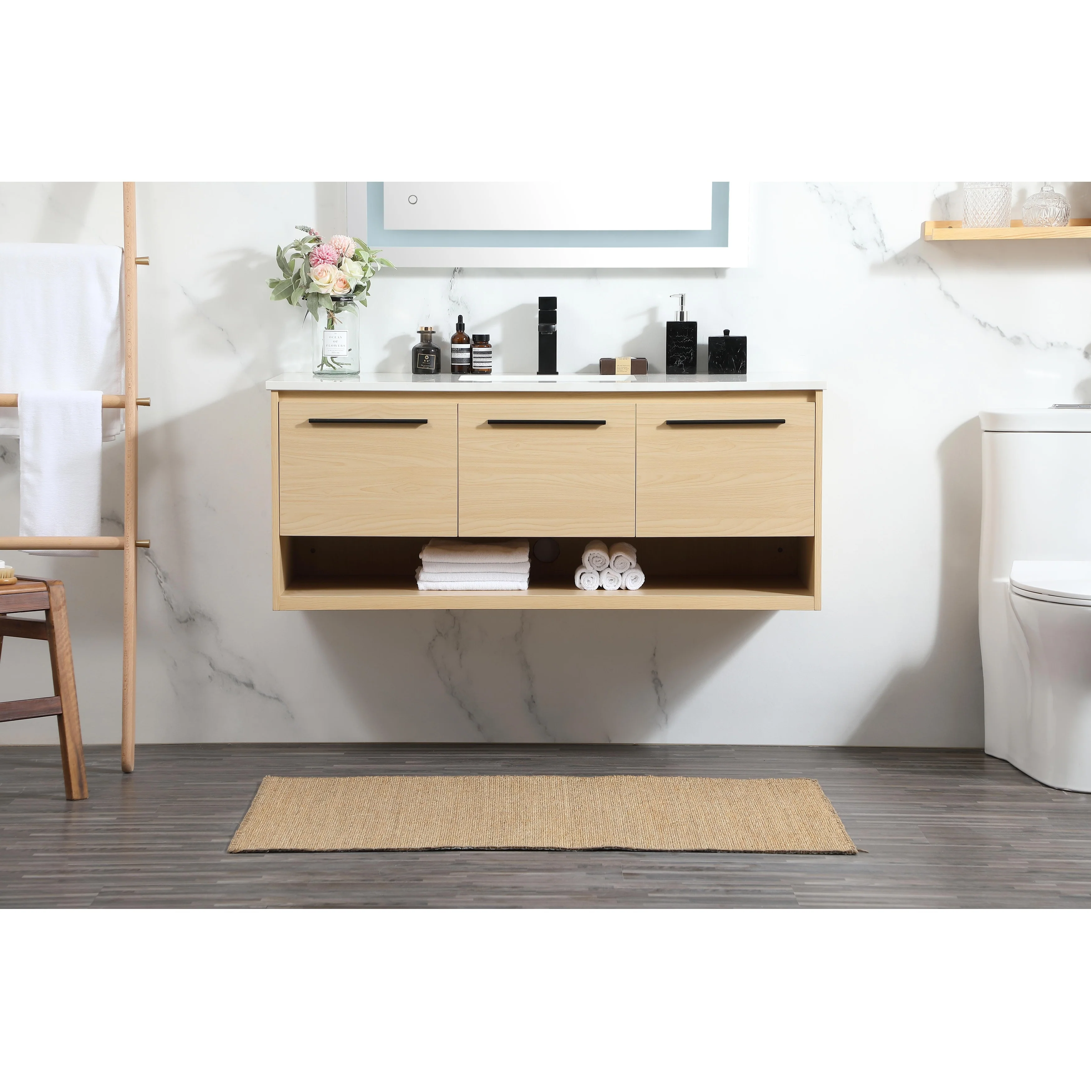 Brush 36 - 48 Inch Single Bathroom Vanity