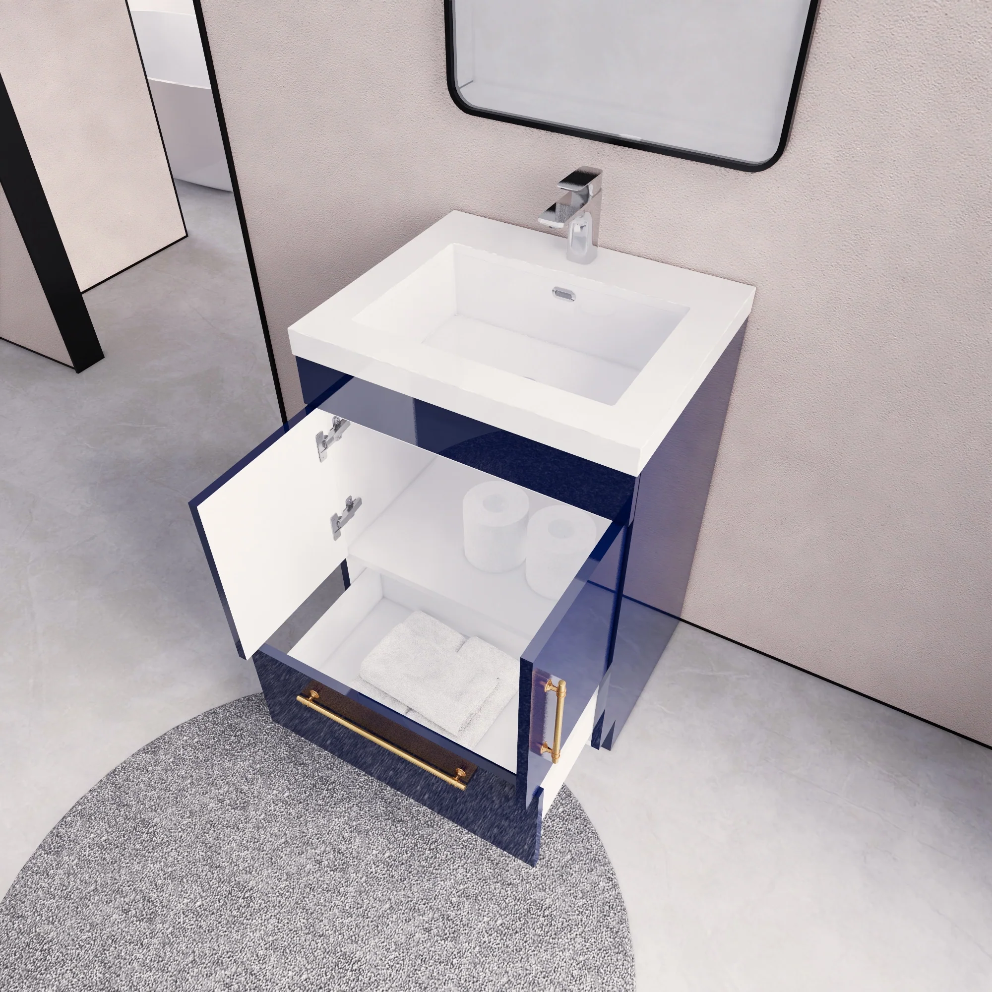 Eliza 24'' Freestanding Vanity with Single Sink