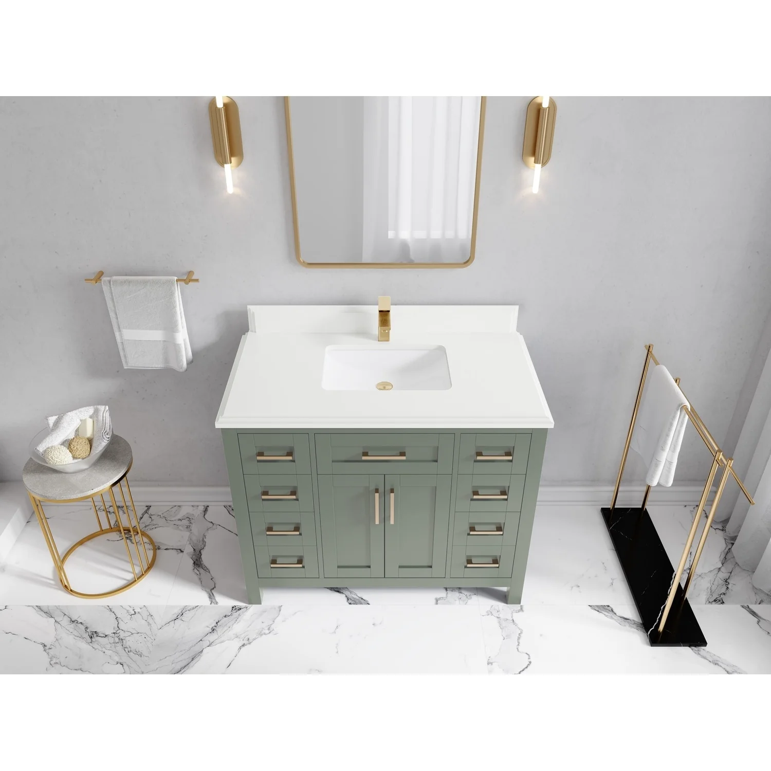 Willow Collections 42 in. W x 22 in. D Cambridge Single Sink Bathroom Vanity with Countertop