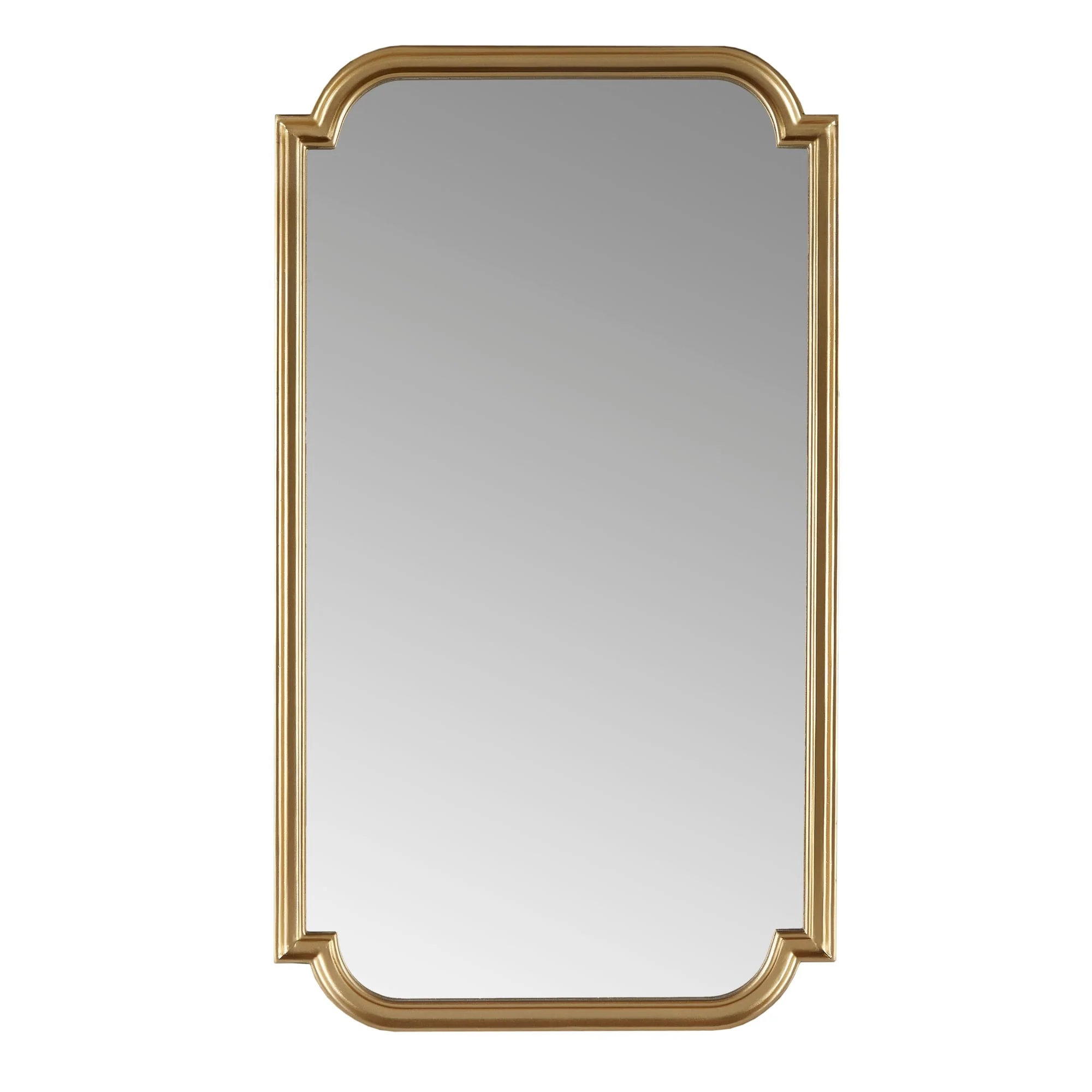 Madison Park Adelaide Gold Scalloped Wood Wall Mirror