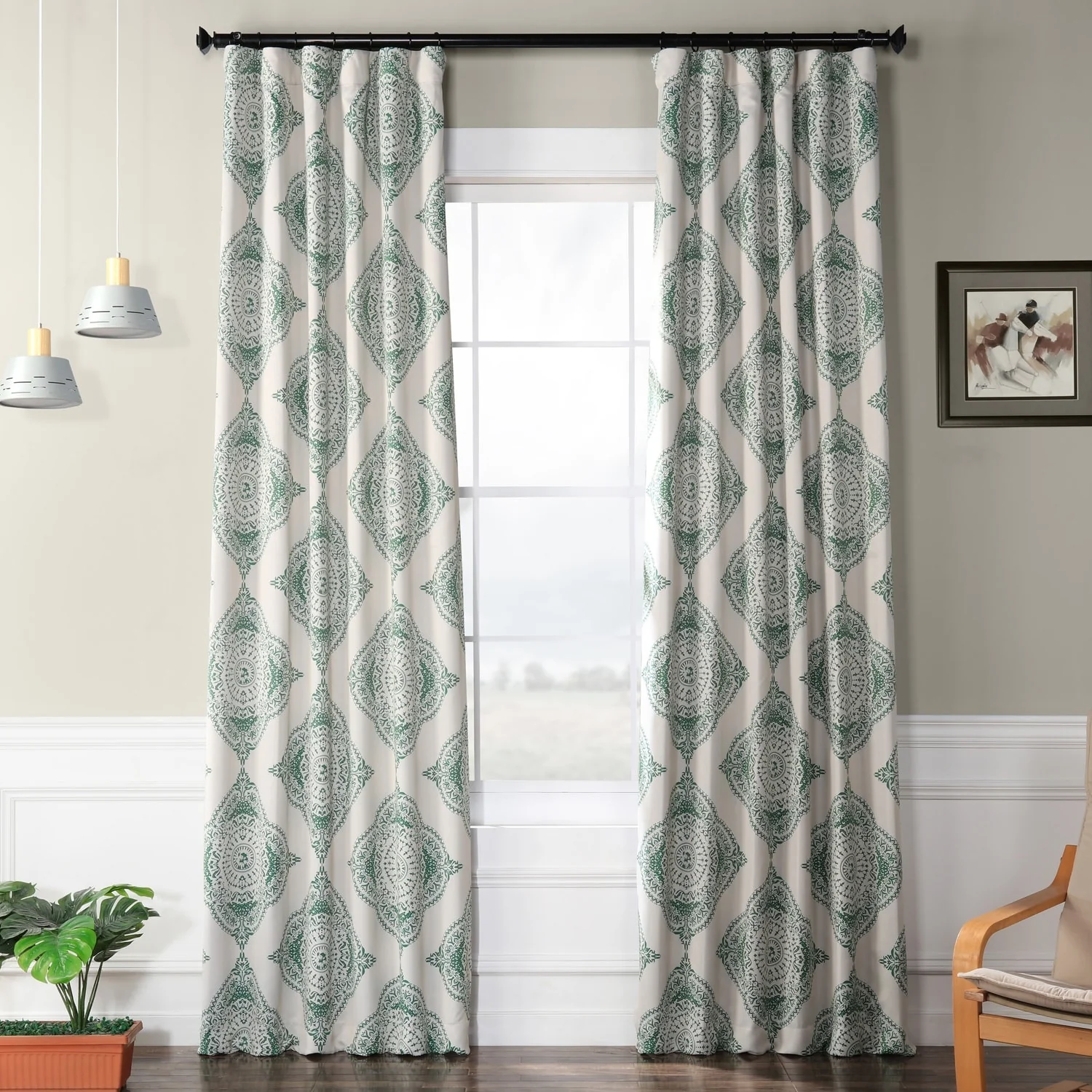 Exclusive Fabrics Henna Room Darkening Curtain Pair (2 Panels)