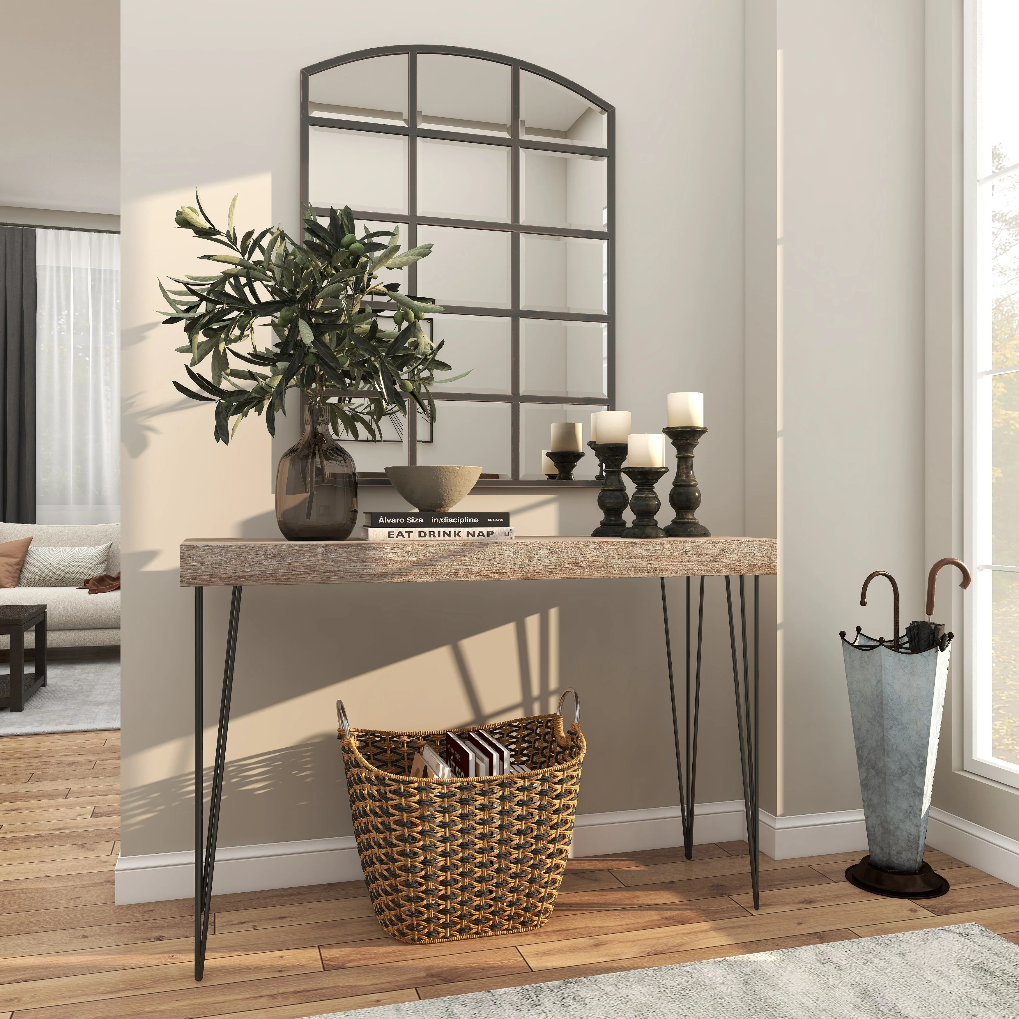 Mango Wood Turned Style Pillar Candle Holder (Set of 3) - White, Brown, Gold, Black, Light Blue, Cream, Silver