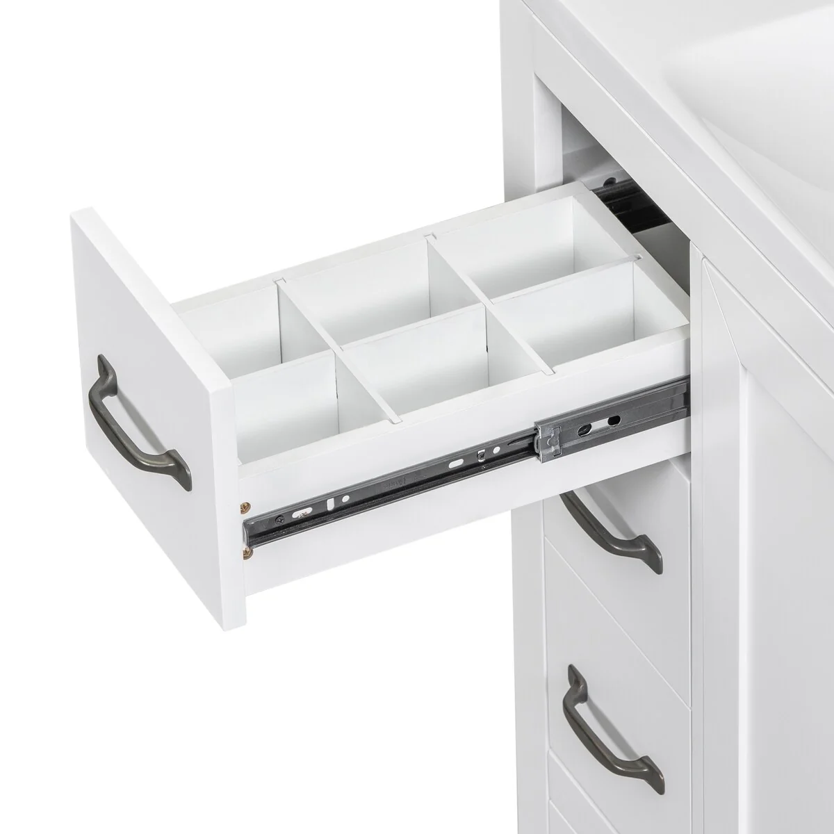 Bathroom Vanity Cabinet with Multi-Functional Drawer and Adjustable Shelf