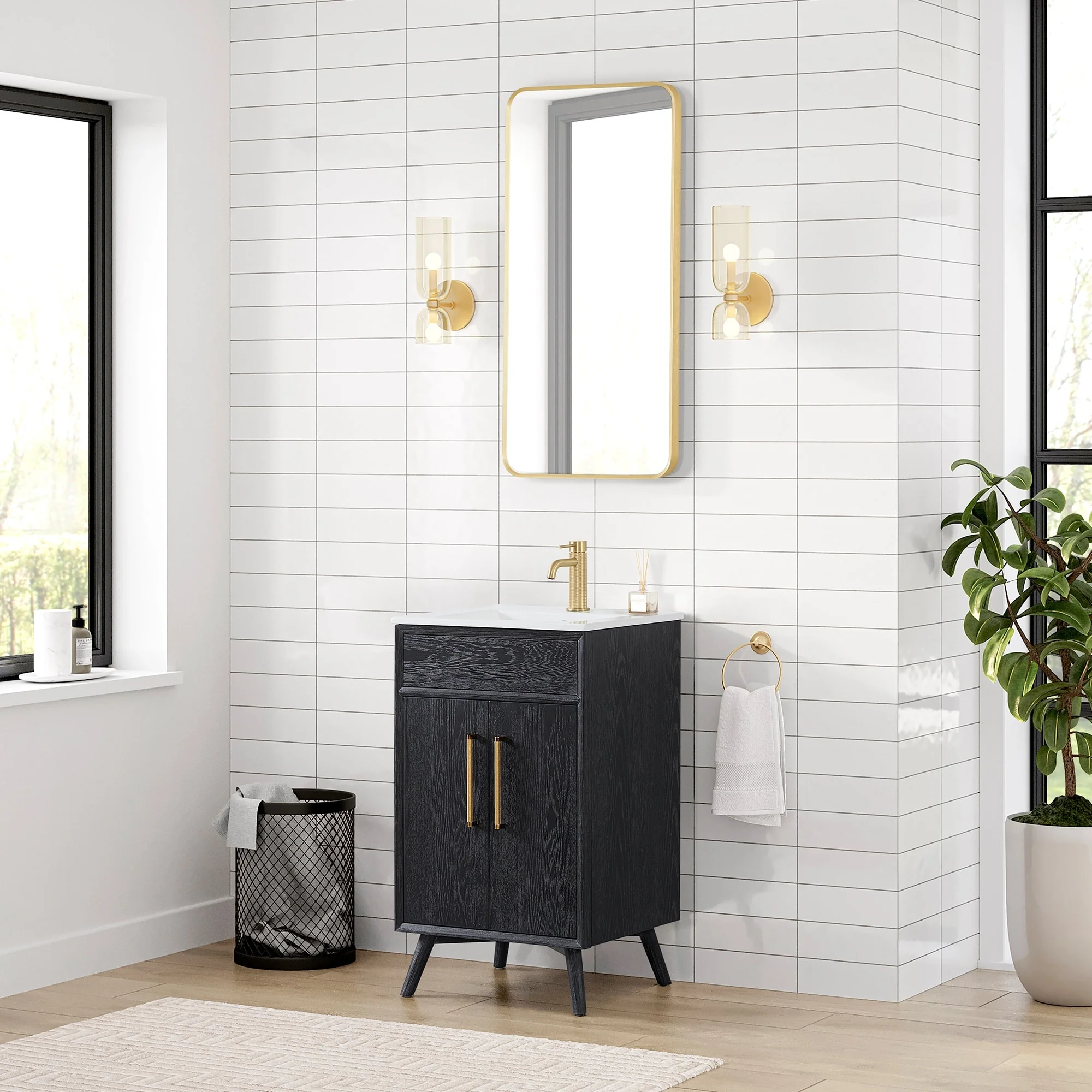 Delhi Bath Vanity with White Ceramic Basin Top without Mirror