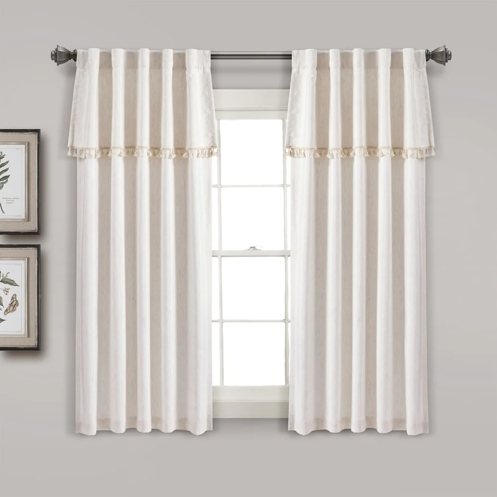 Lush Decor Ivy Tassel Window Curtain Panel Pair