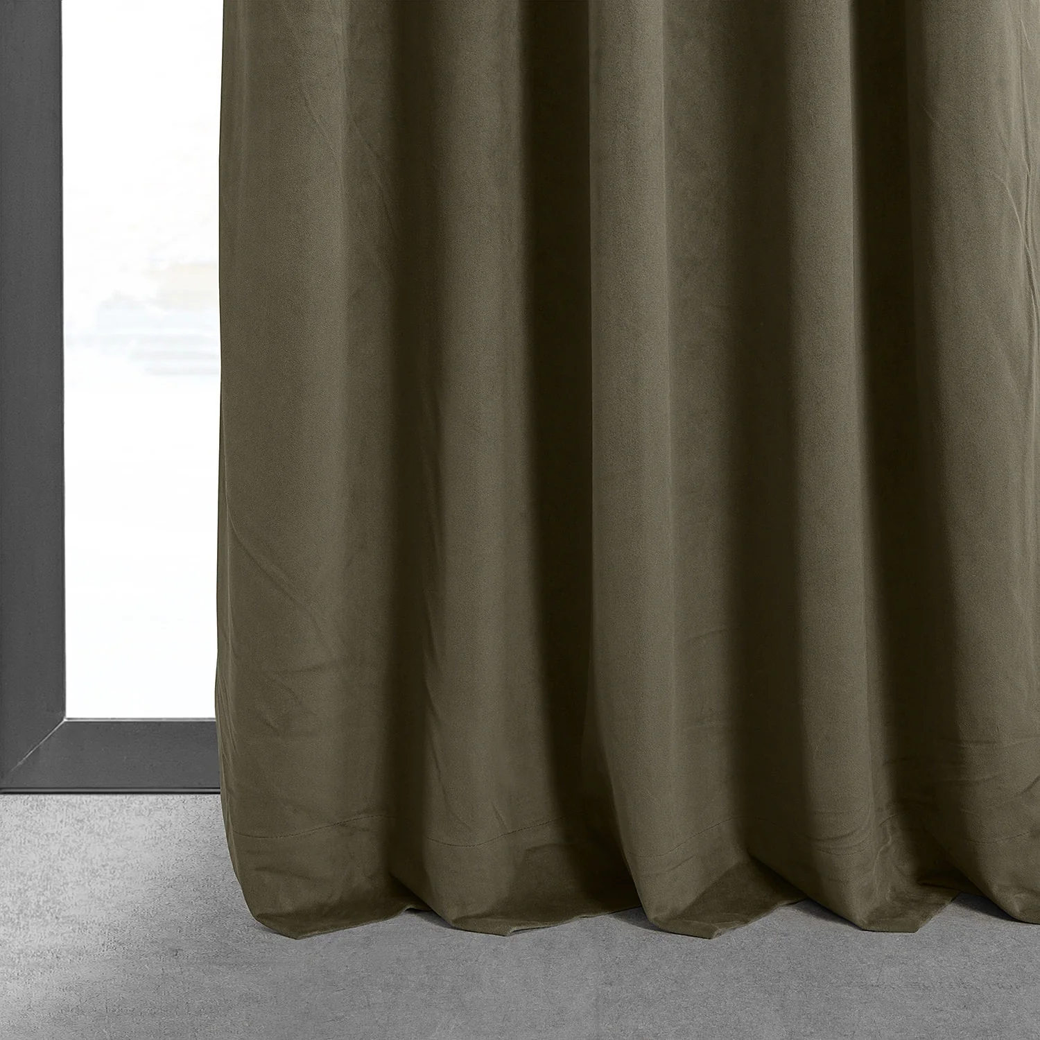 Exclusive Fabrics Signature Velvet Thermal Lined With 100% 4 Pass Blackout Curtains. (1 Panel)