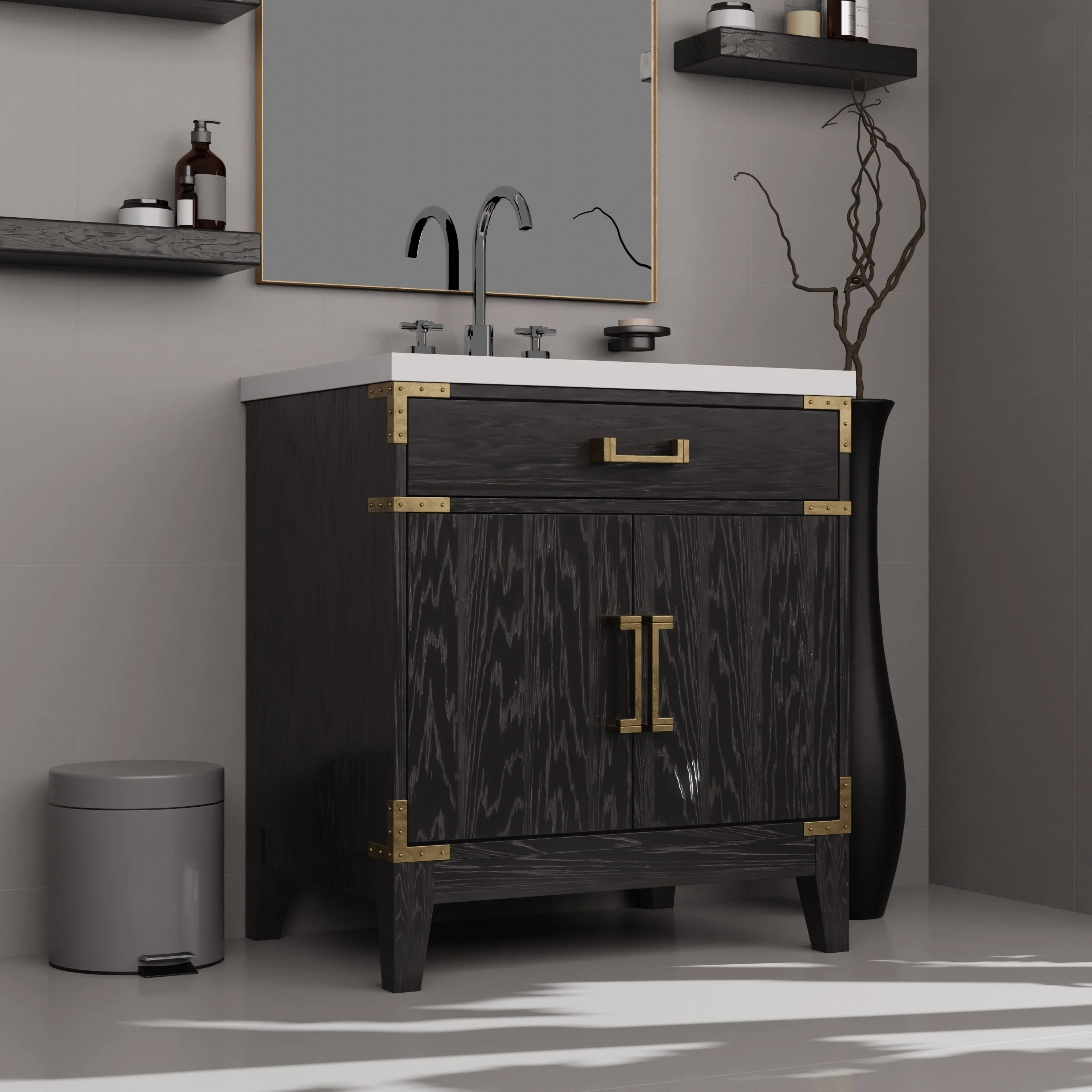 Laurel Bath Vanity Quartz Top, Sink and Faucet