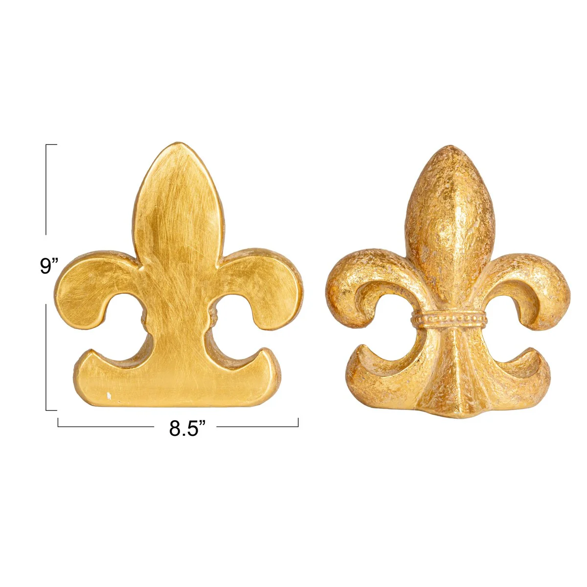 Decorative Fleur de Lis Bookends, Set of 2