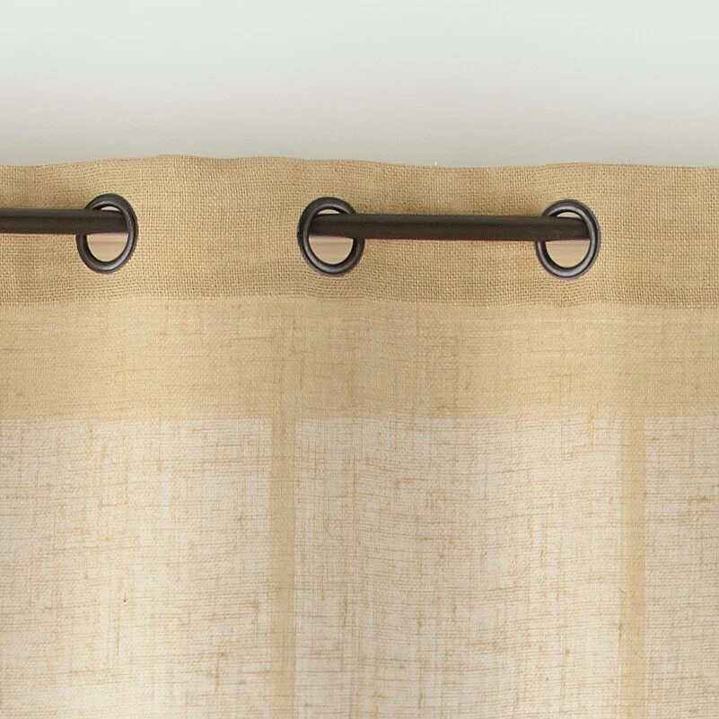 Embry Grommet Top Burlap Curtain Valance - 54