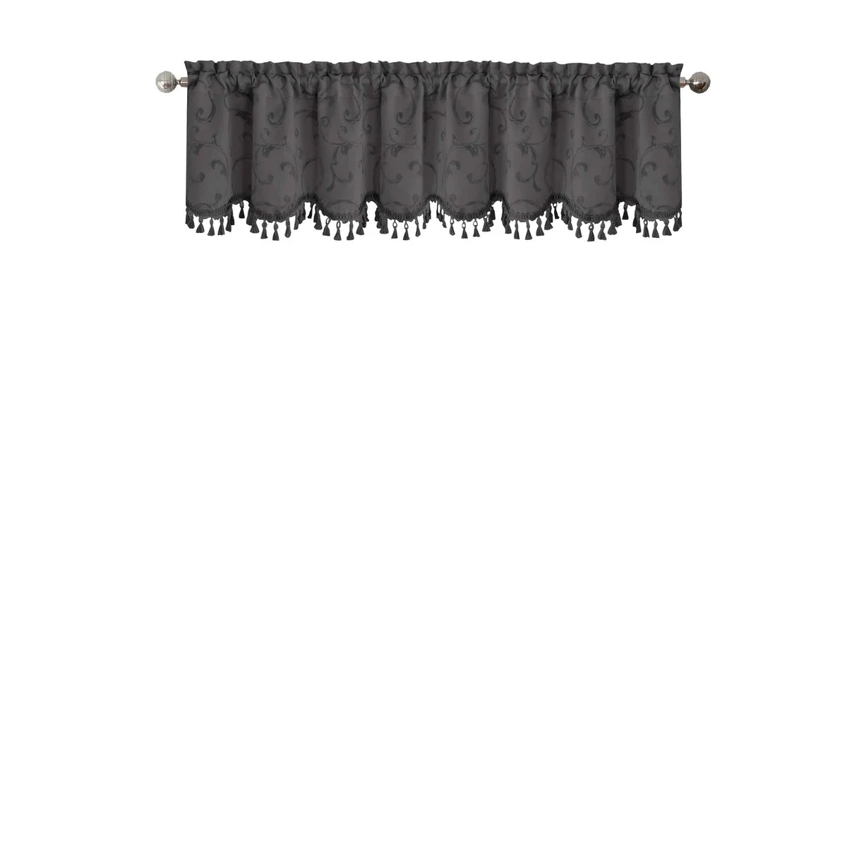 Elrene Mia Jacquard Blackout Scallop Window Valance - 52