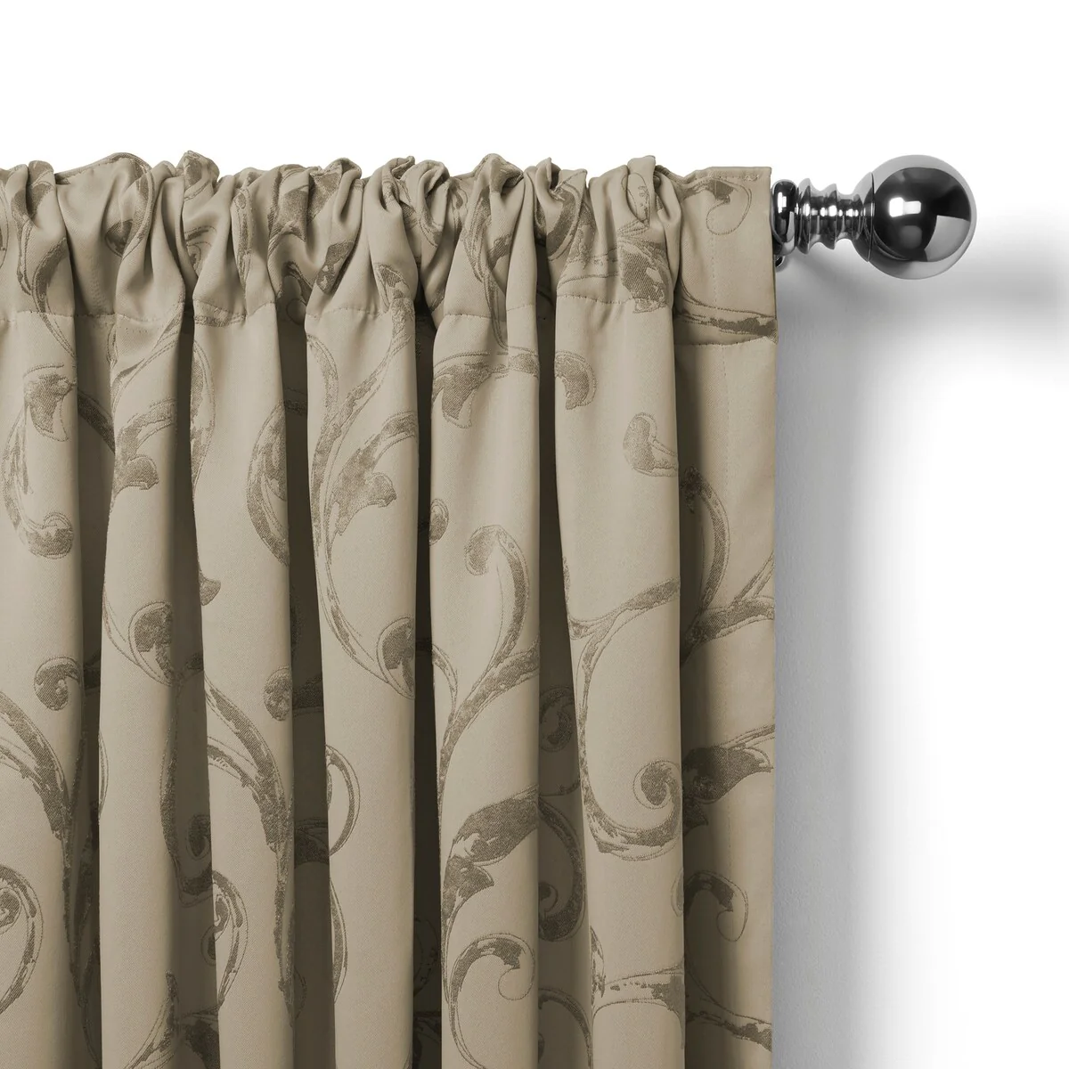 Elrene Mia Jacquard Blackout Scallop Window Valance - 52