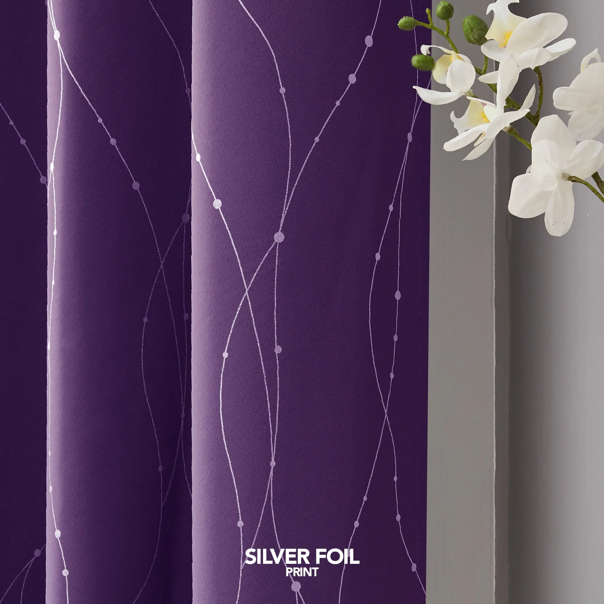 Deconovo Wave Line with Dots 52 Width Curtains Pair(2 Panel)