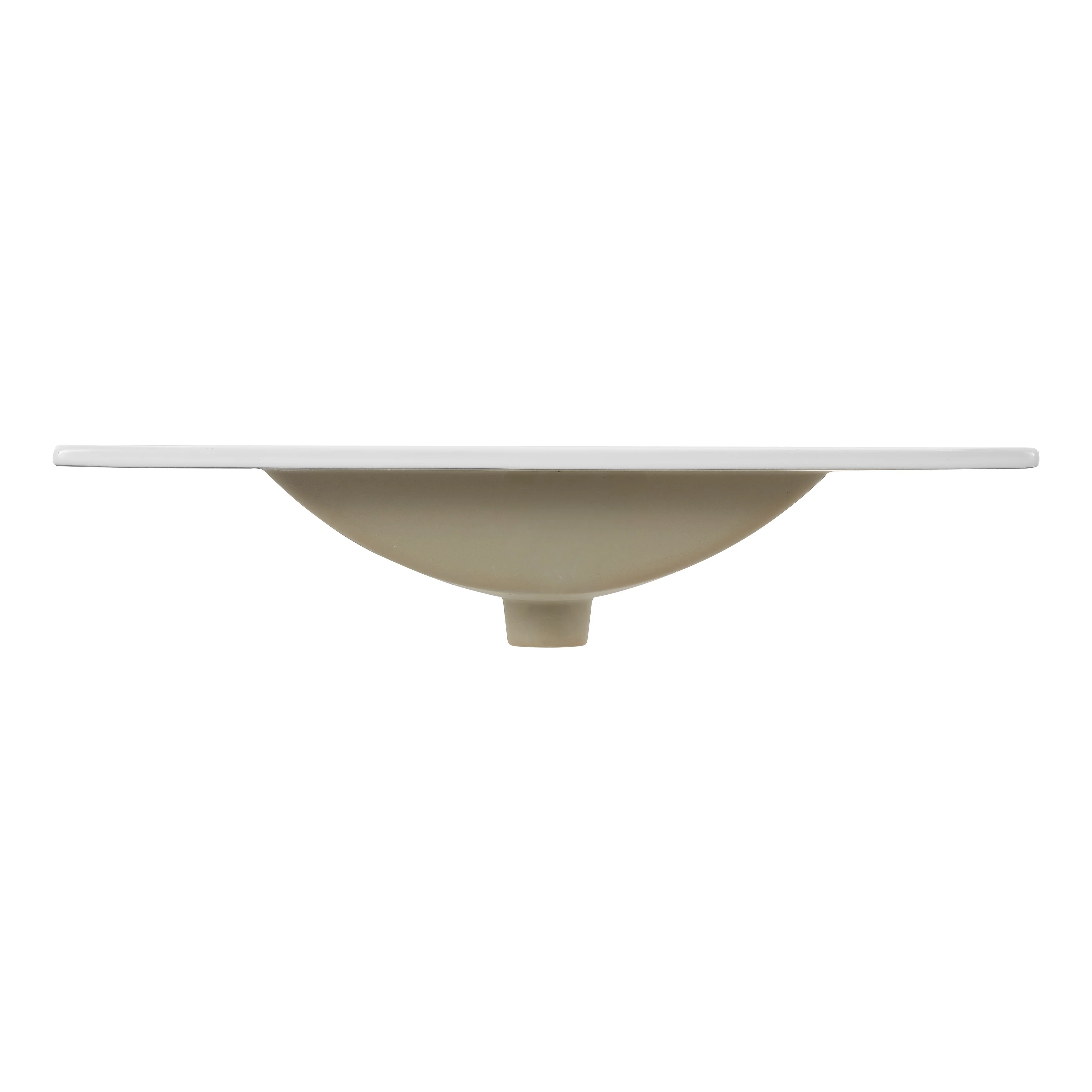 Aubert 3-Hole Classic Contemporary Rectangular Ceramic Single Sink Basin Vanity Top, by JONATHAN Y