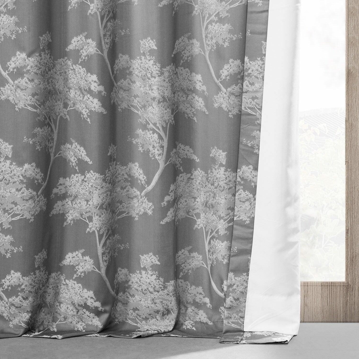 Exclusive Fabrics Sequoia Faux Silk Jacquard Curtain (1 Panel)