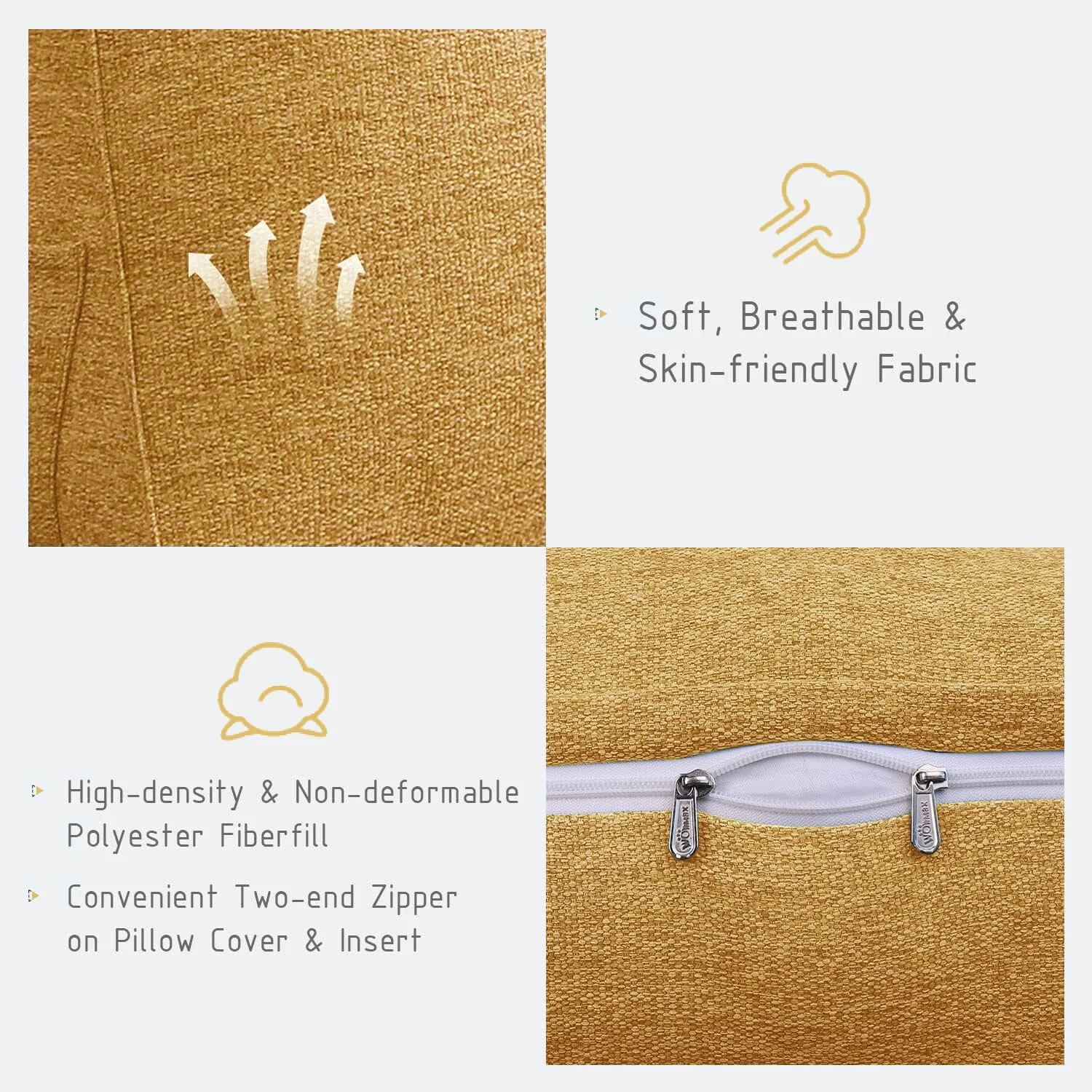 WOWMAX Bed Rest Wedge Reading Pillow Sofa Daybed Triangle Cushion 24