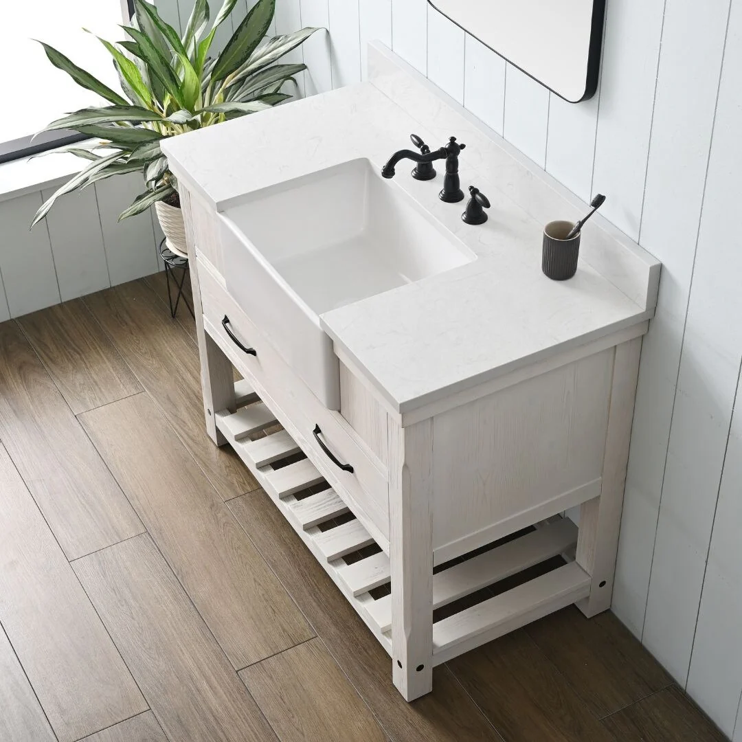 Sudio Design Bathroom Vanity Wesley Weathered Collection.