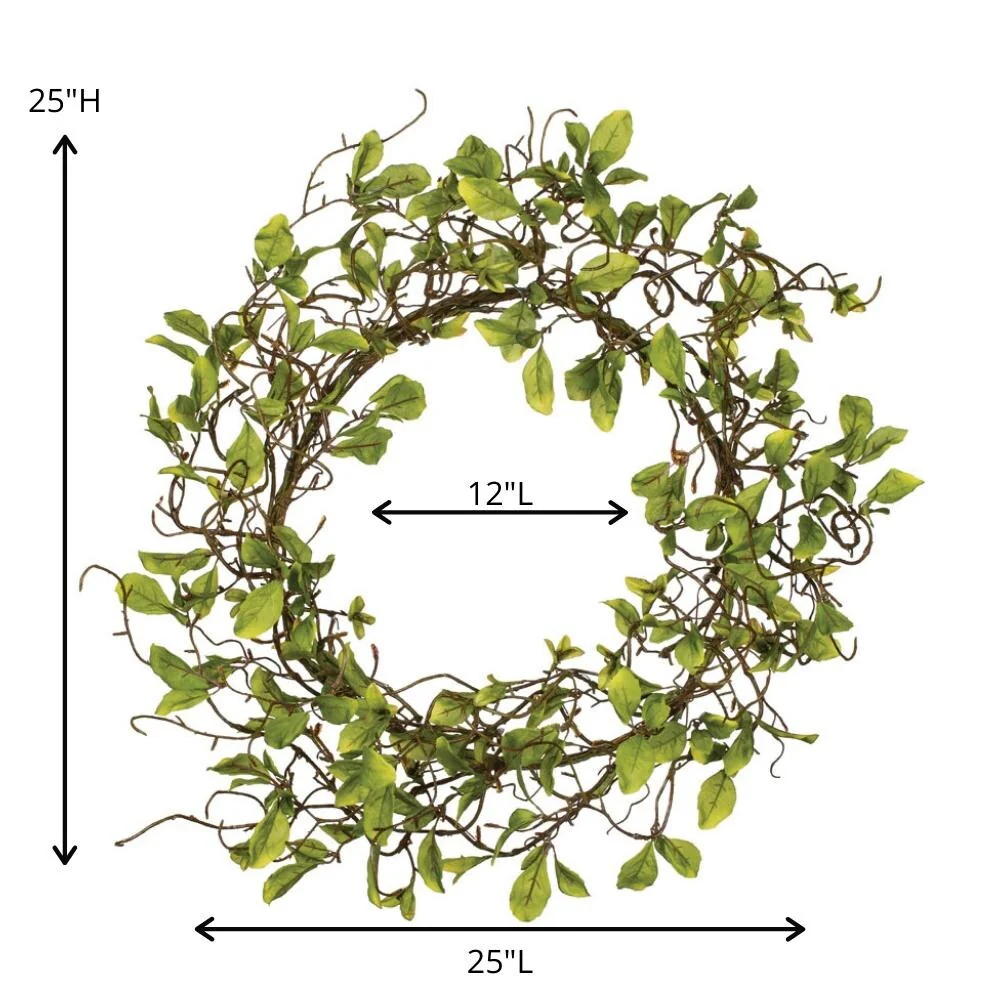 Sullivans Artificial Leaf & Twig Wreath 25