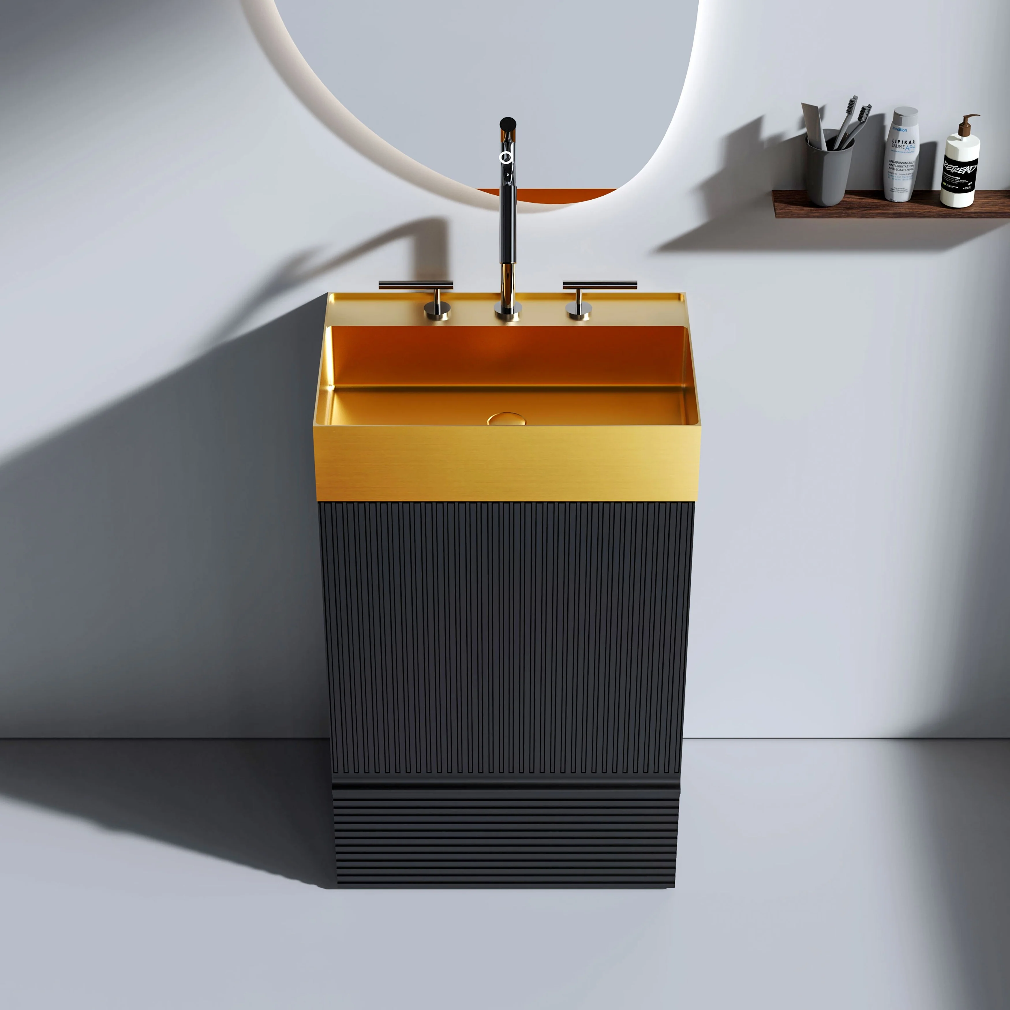 CITTANEO Gada Pro 20'' Modern Freestanding Bathroom Vanity with Sink and Integral Basin