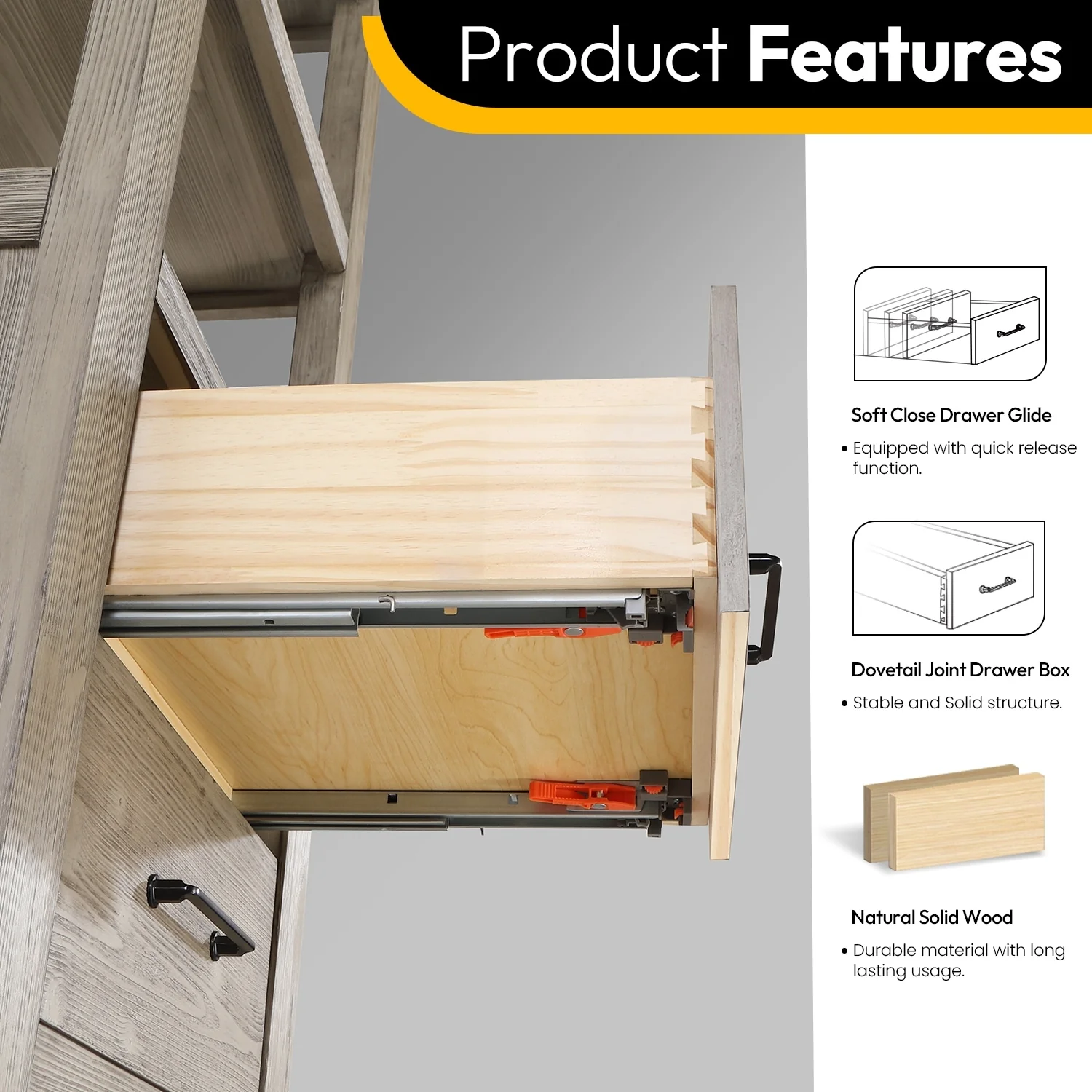 Leon 22 in. Storage Cabinet for Bathroom, Kitchen and Living Room